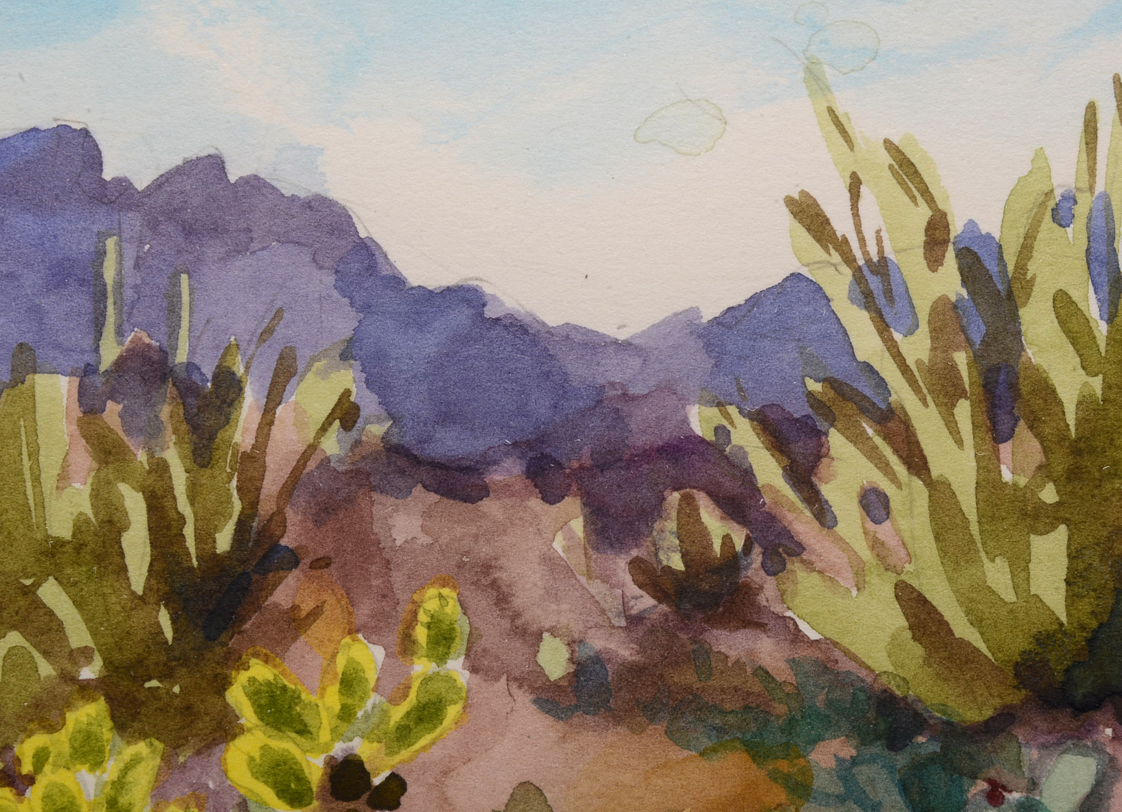 Grace Calterone Original Watercolor "Teddy Bears + Hedgehogs"