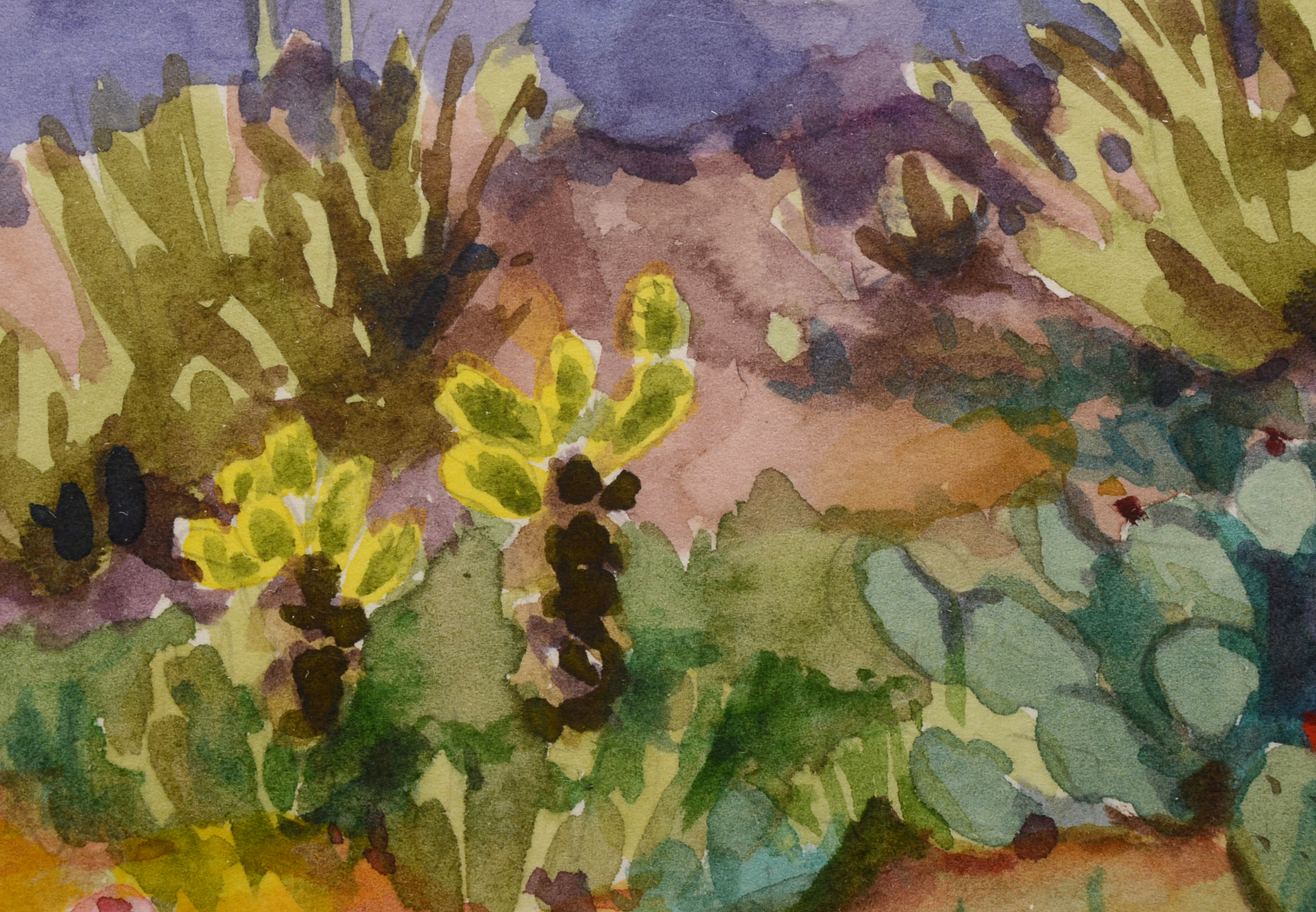 Grace Calterone Original Watercolor "Teddy Bears + Hedgehogs"