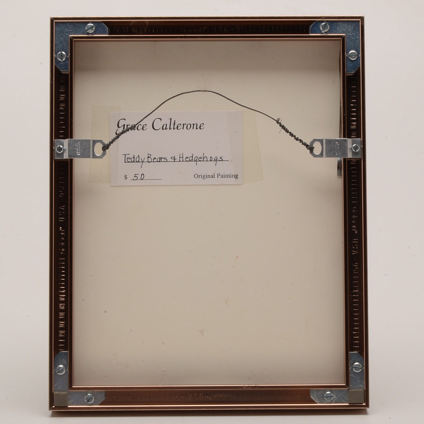 Grace Calterone Original Watercolor "Teddy Bears + Hedgehogs"