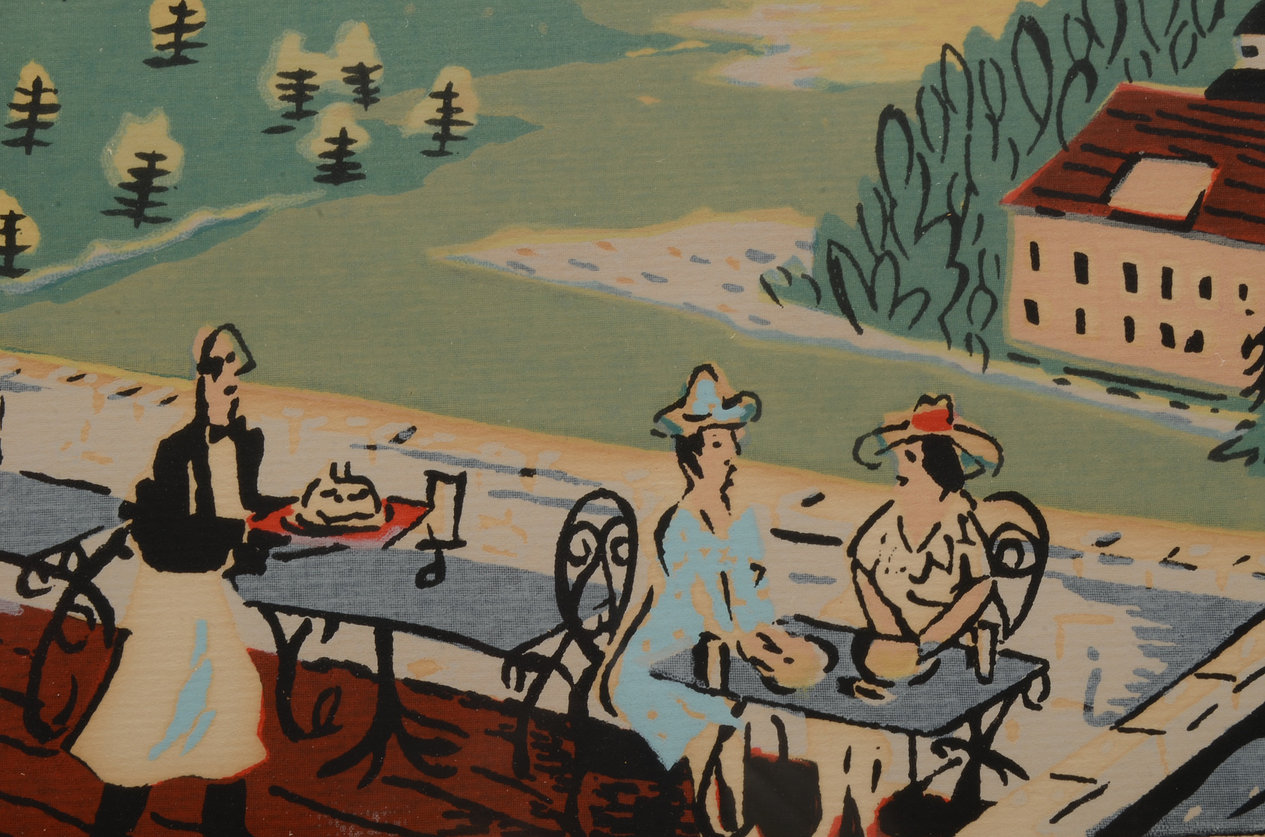 Two Nicholas Takis 1930s Serigraphs of European Townscapes