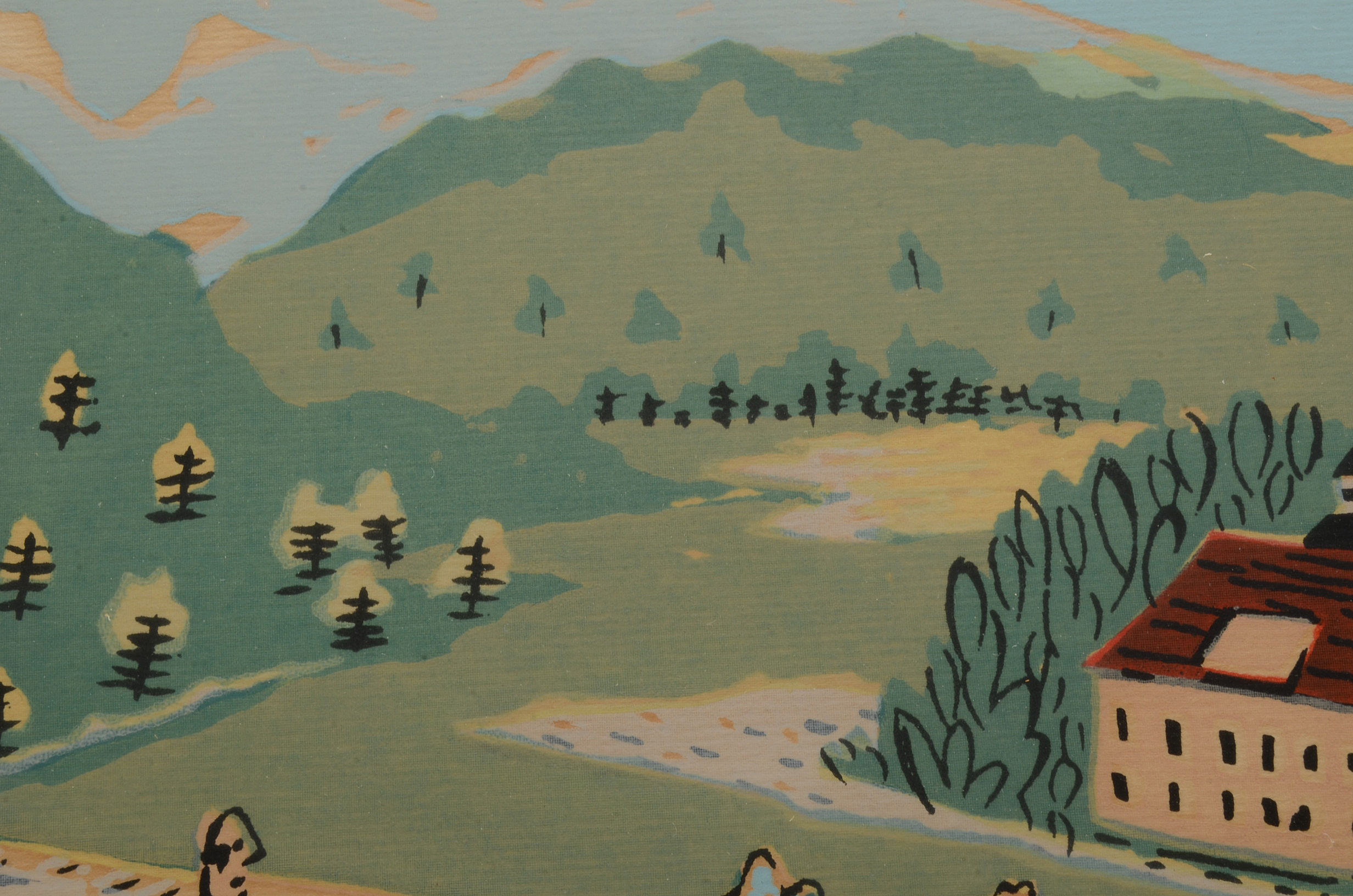 Two Nicholas Takis 1930s Serigraphs of European Townscapes