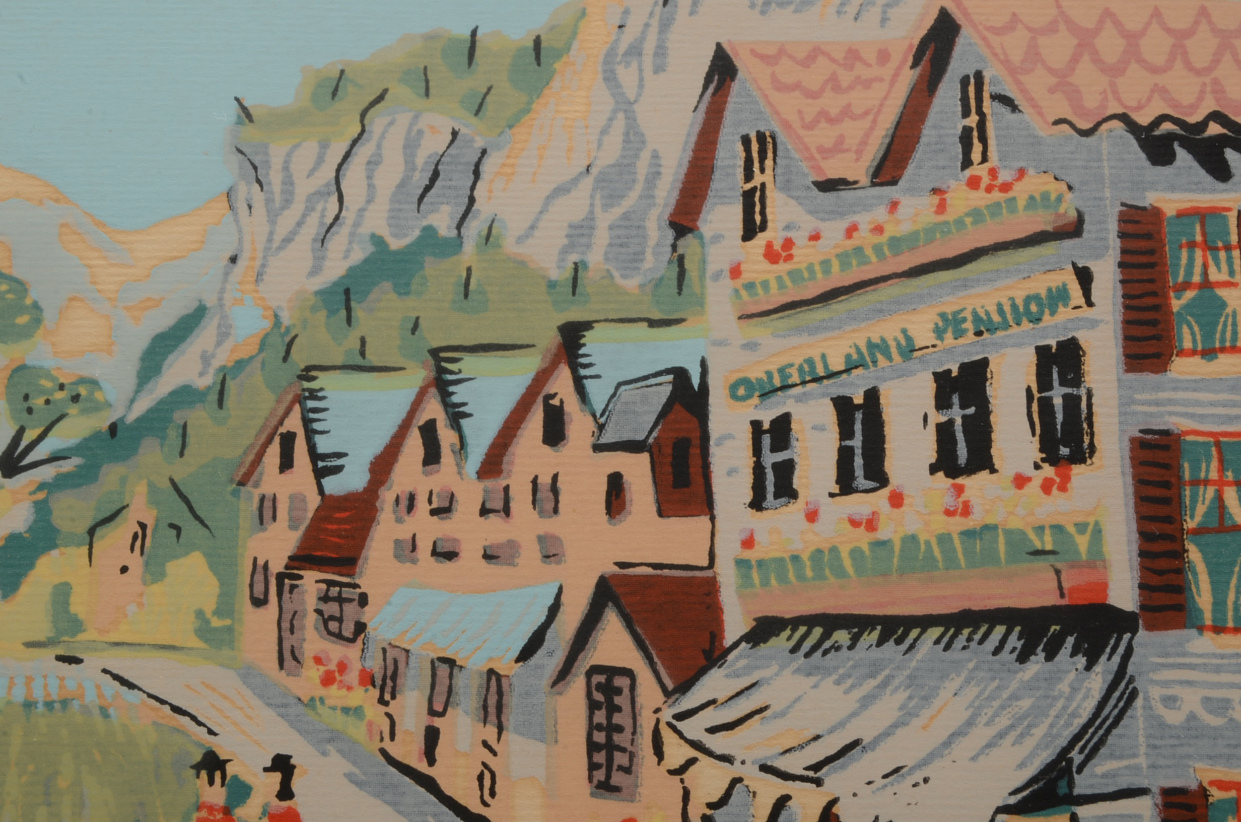 Two Nicholas Takis 1930s Serigraphs of European Townscapes