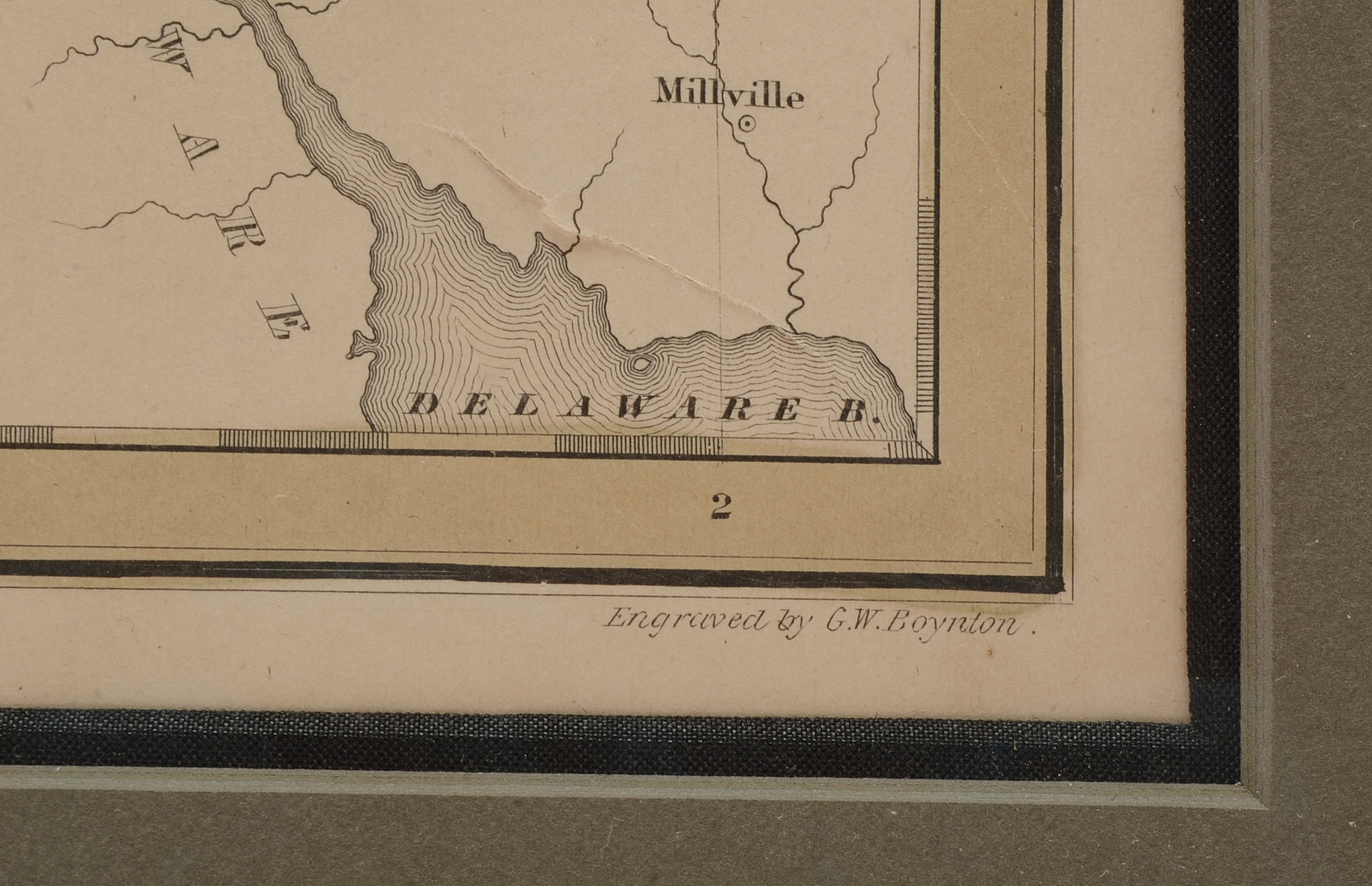 G. W. Boynton 1838 Hand-Colored Atlas Plate Engraving of Pennsylvania