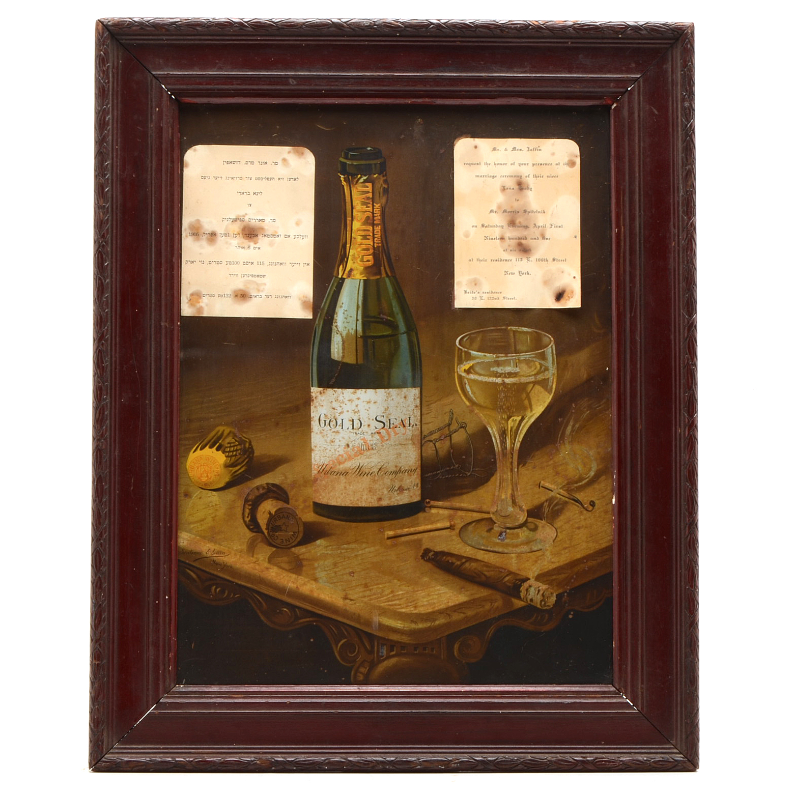 Antique 1905 Chromolithograph Advertisement on Metal