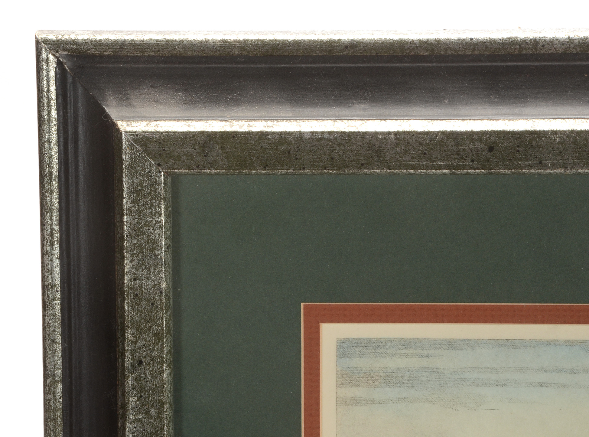 Hand-Colored Landscape Etching with Deer