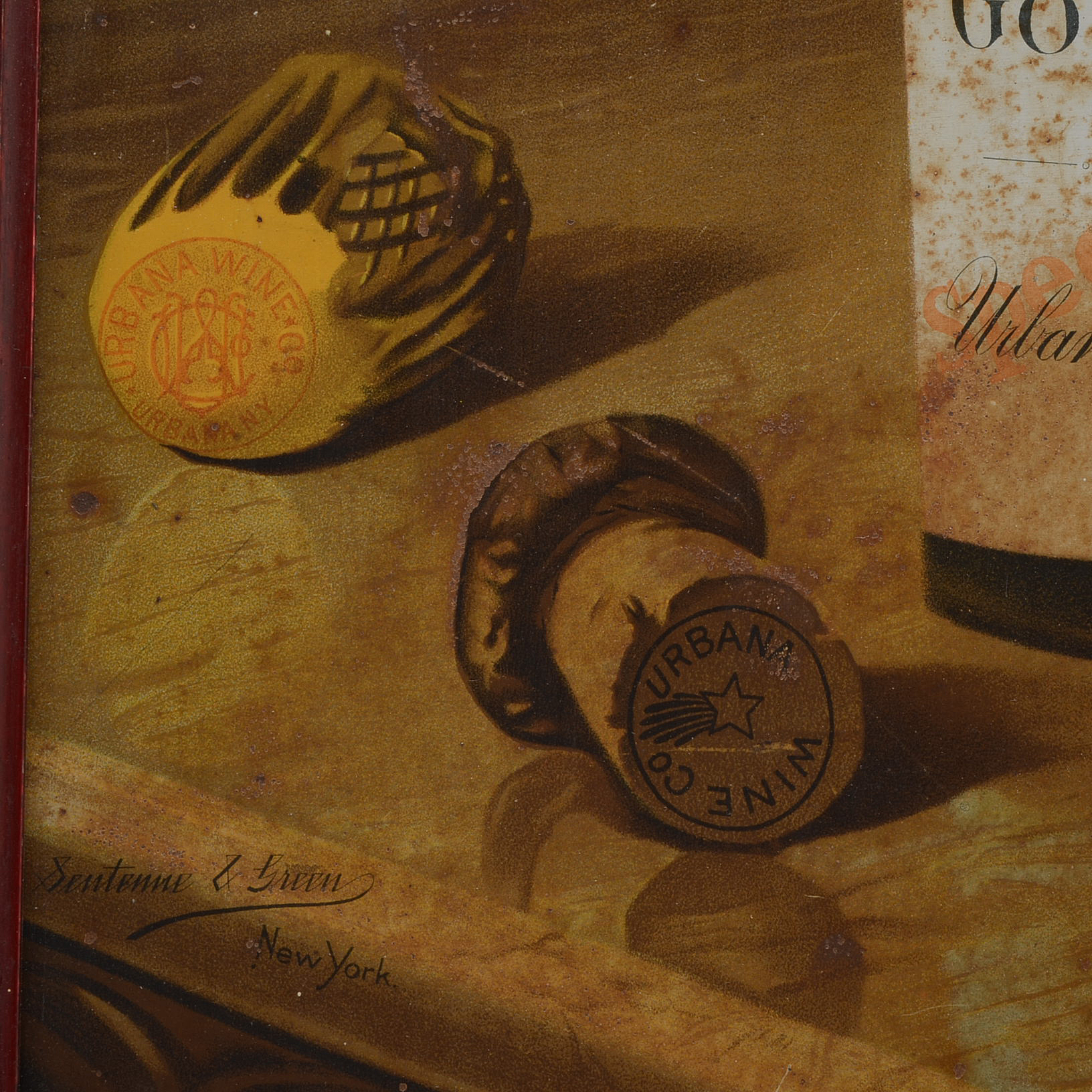 Antique 1905 Chromolithograph Advertisement on Metal