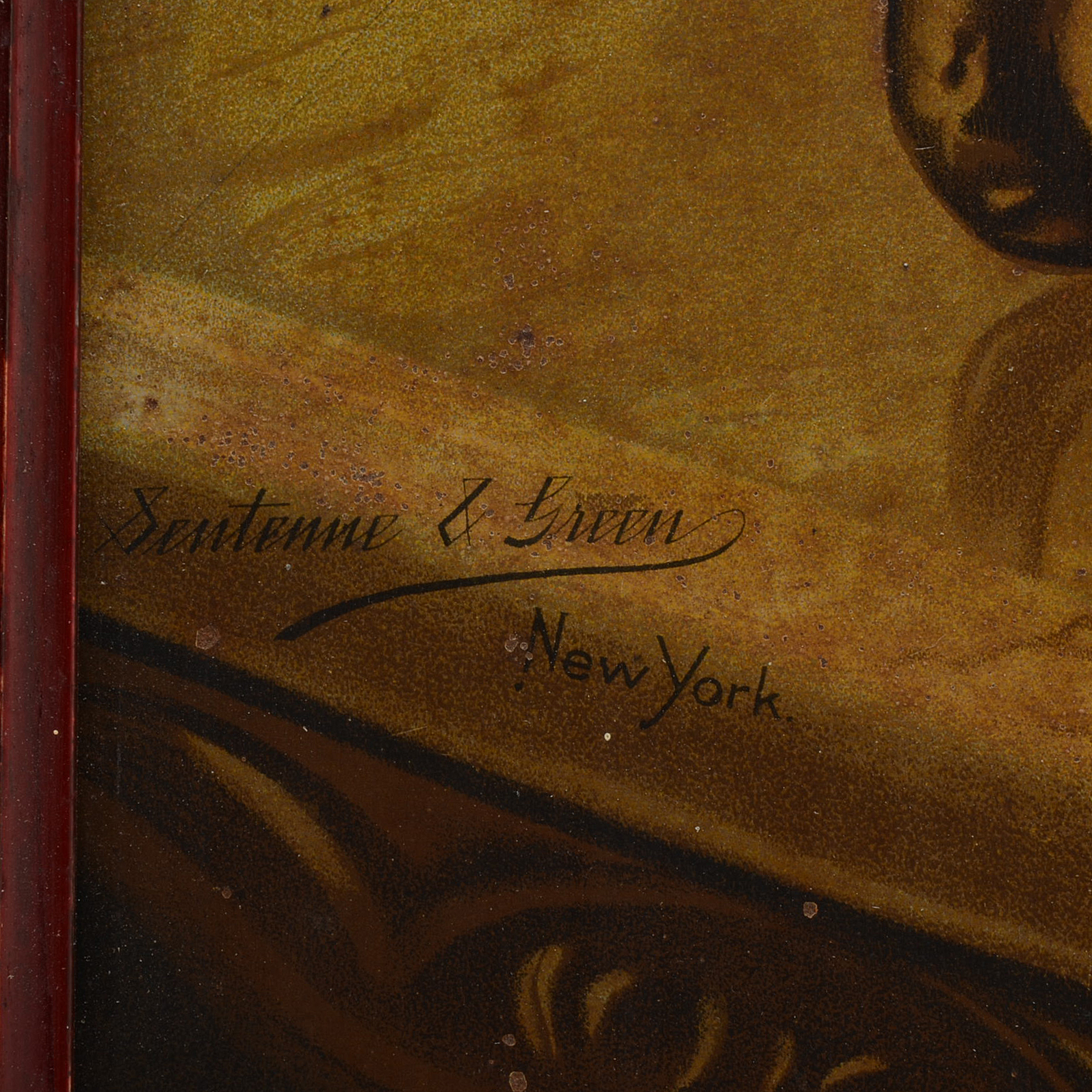 Antique 1905 Chromolithograph Advertisement on Metal