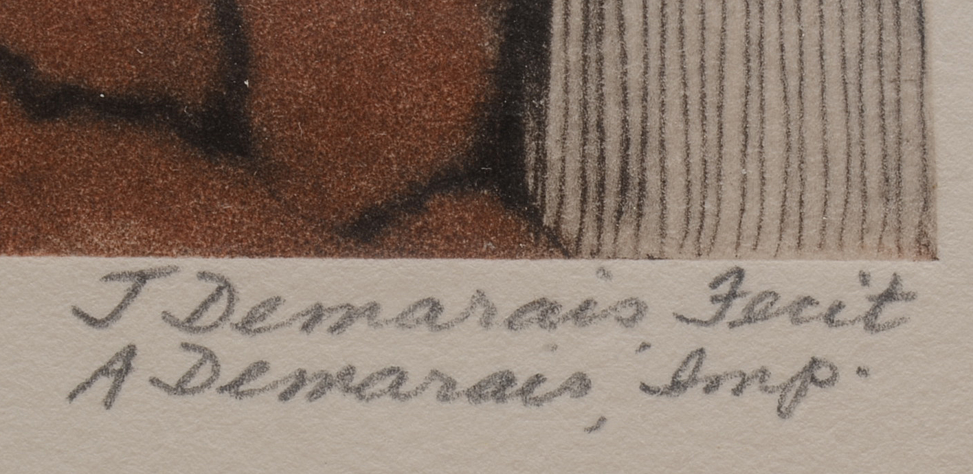 Joseph Demarais Signed Limited Edition Aquatint Etching