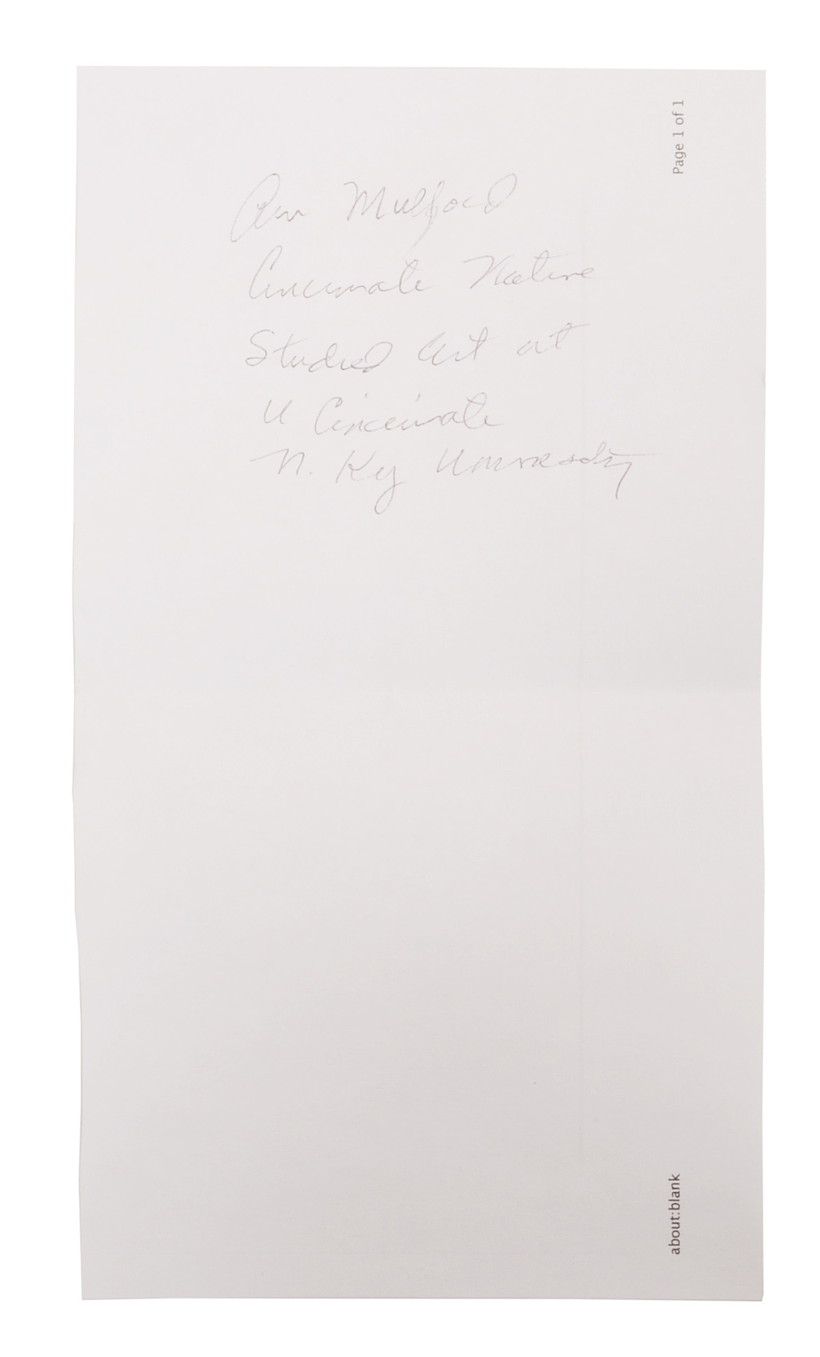 Ann Mulford Original Oil Portrait on Canvas