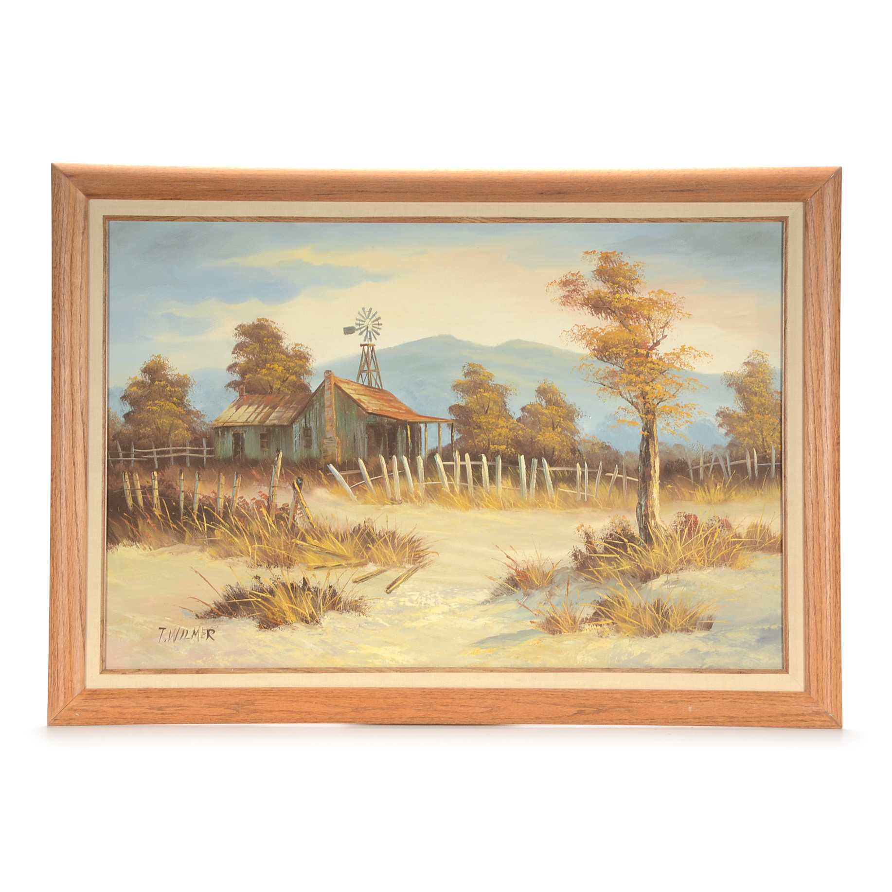 T. Wilmer Original Acrylic Coastal Landscape on Canvas