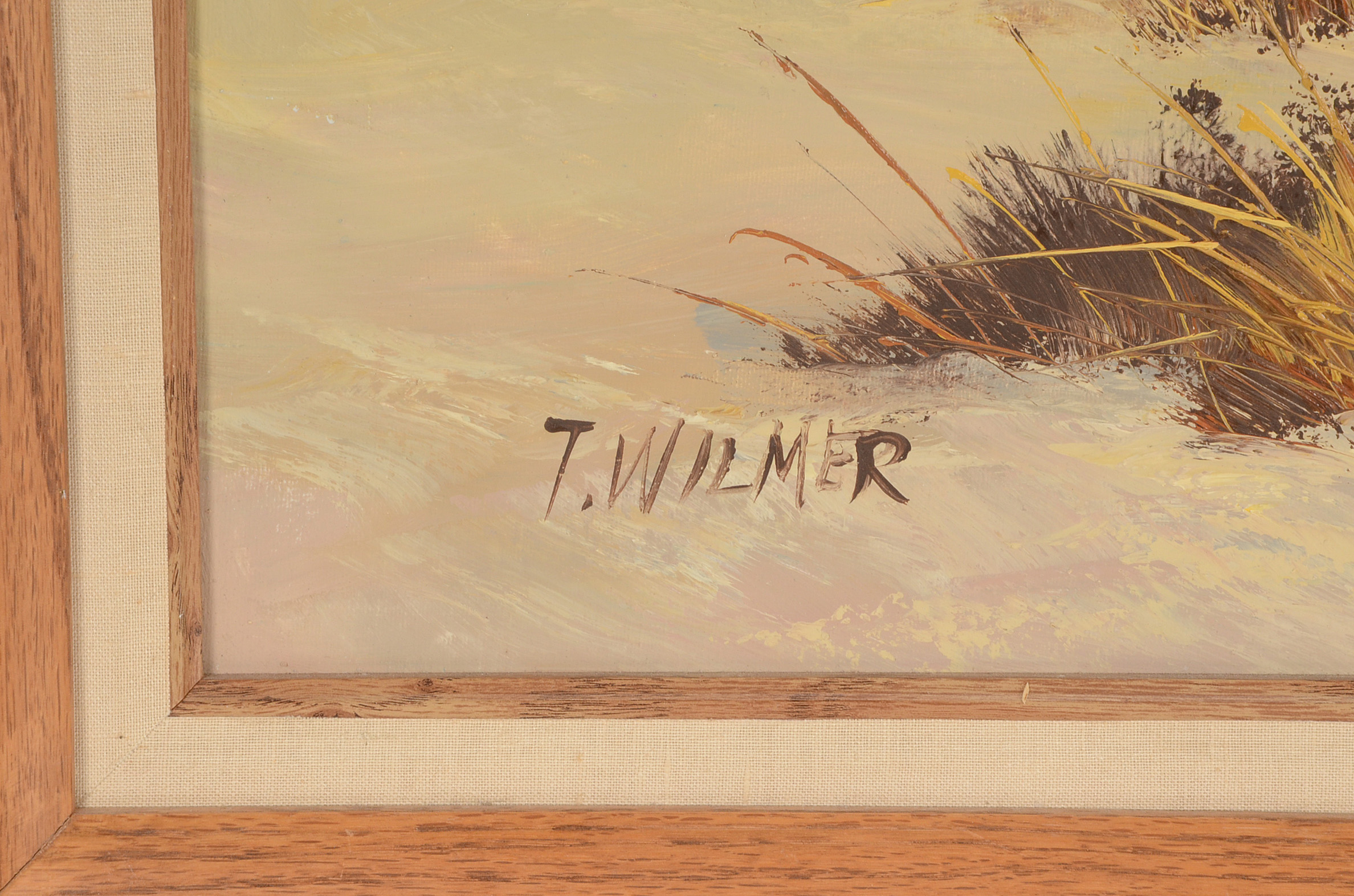 T. Wilmer Original Acrylic Coastal Landscape on Canvas