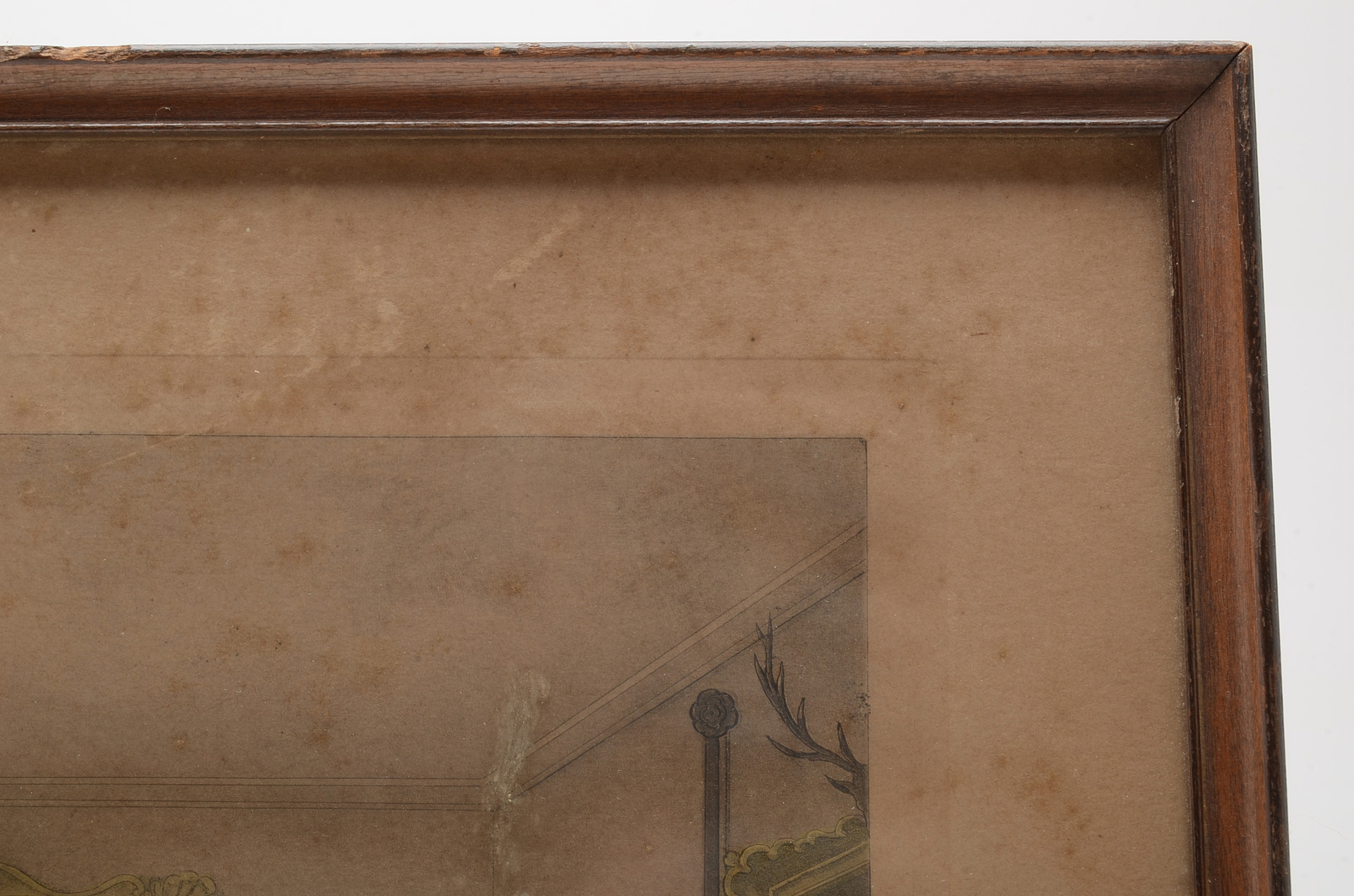 Antique Hand-Tinted Aquatint Etching after Francis Calcraft Turner "Bachelor's Hall" Plate 6