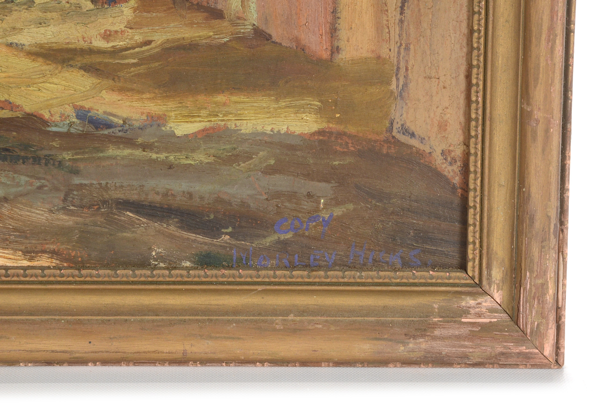 Oil Copy Painting on Board after Morley Hicks