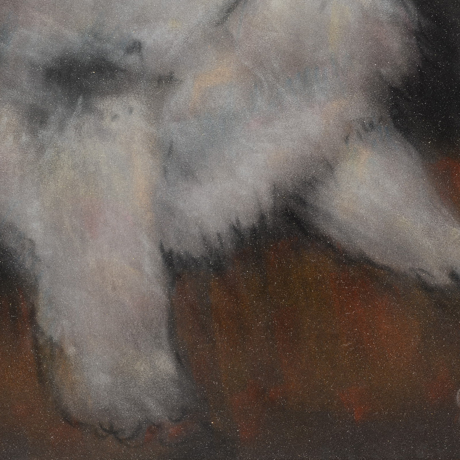 J. P. Ohnes Original 1988 Pastel Drawing of Schnauzer