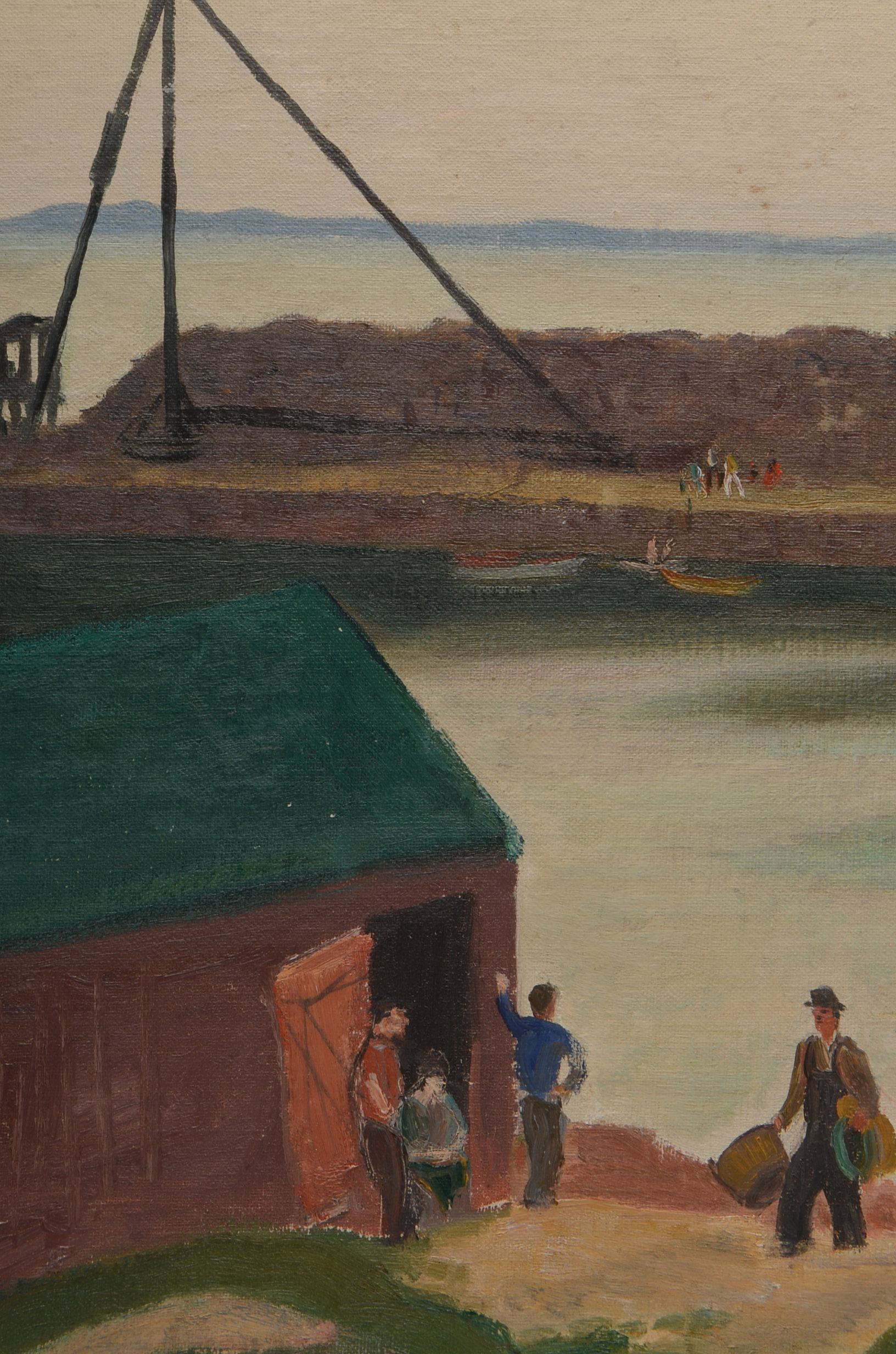 Michael Kelly Original 1939 Oil Coastal Scene on Canvas Board