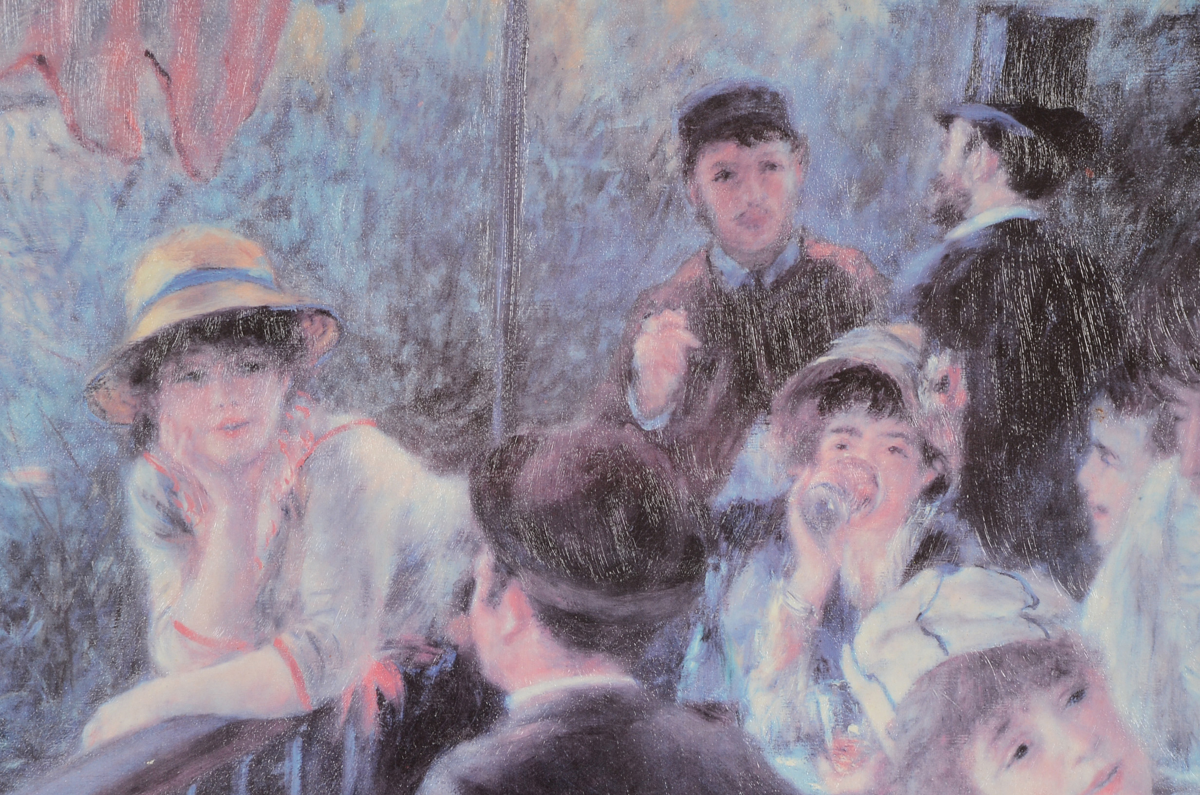 Offset Lithographic Reproduction on Canvas after Pierre-Auguste Renoir "Luncheon of the Boating Party"