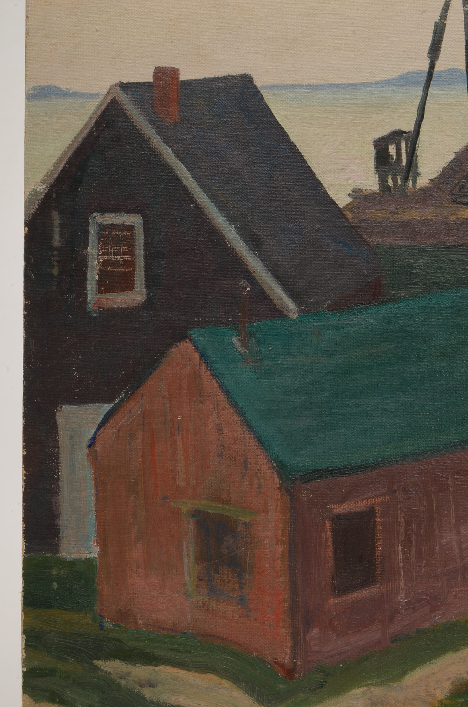 Michael Kelly Original 1939 Oil Coastal Scene on Canvas Board