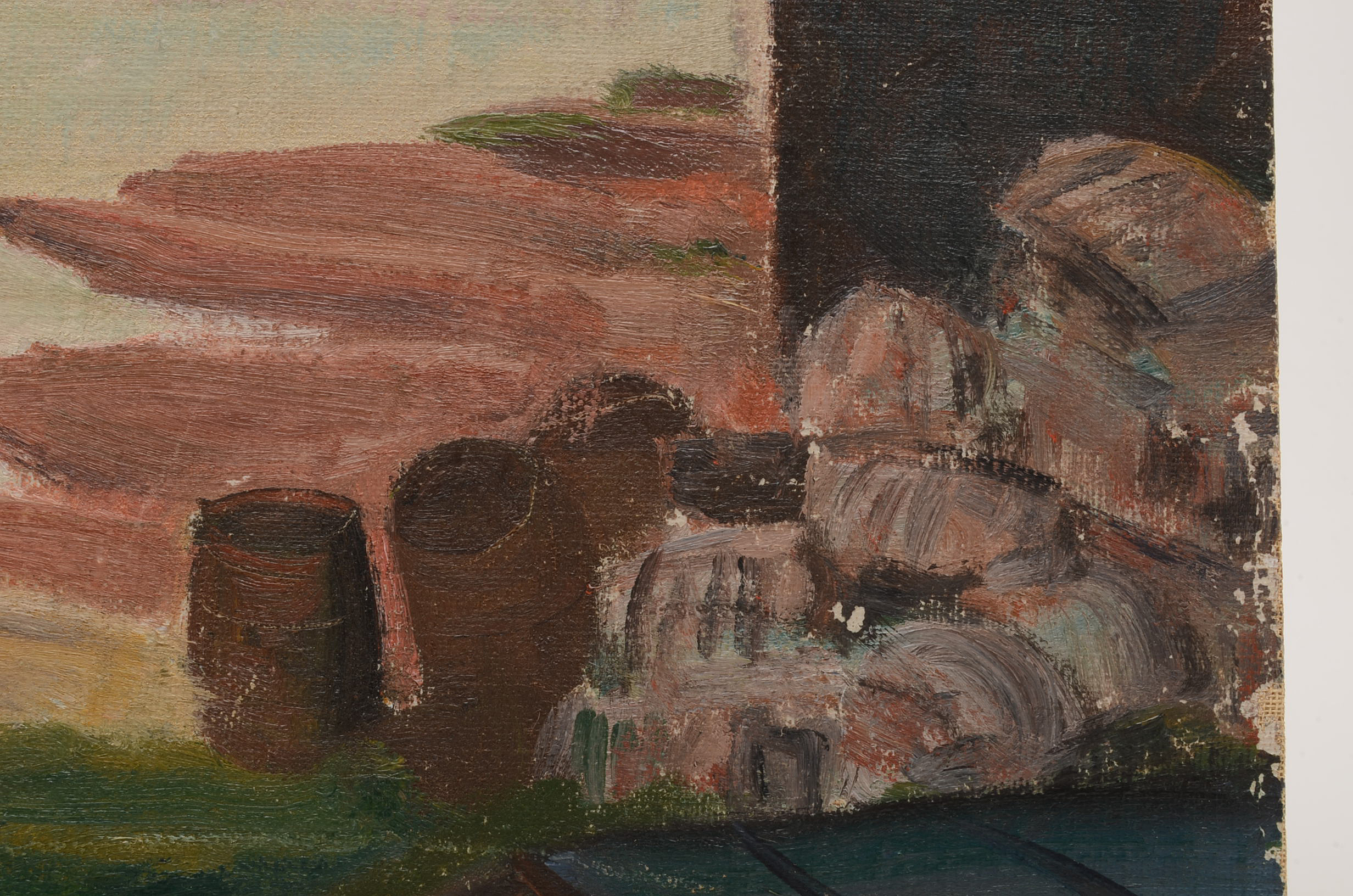 Michael Kelly Original 1939 Oil Coastal Scene on Canvas Board