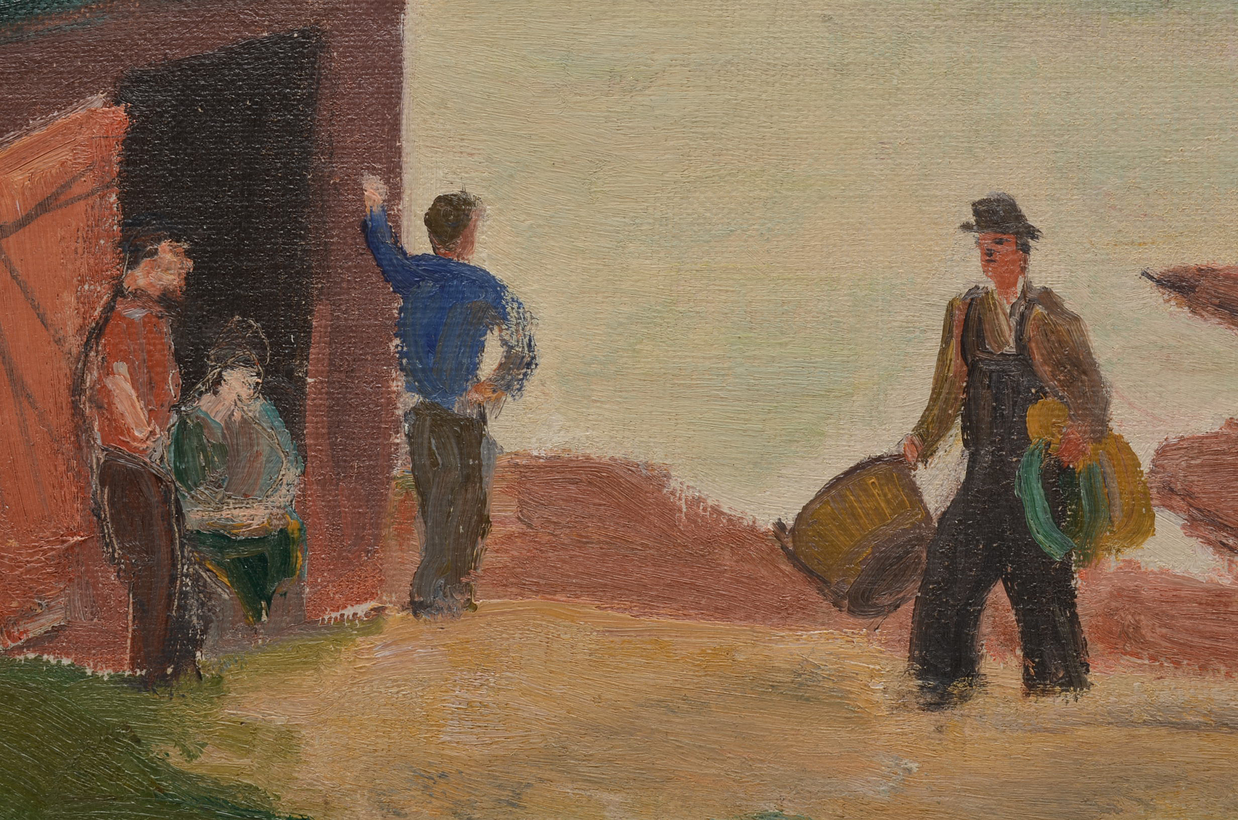 Michael Kelly Original 1939 Oil Coastal Scene on Canvas Board