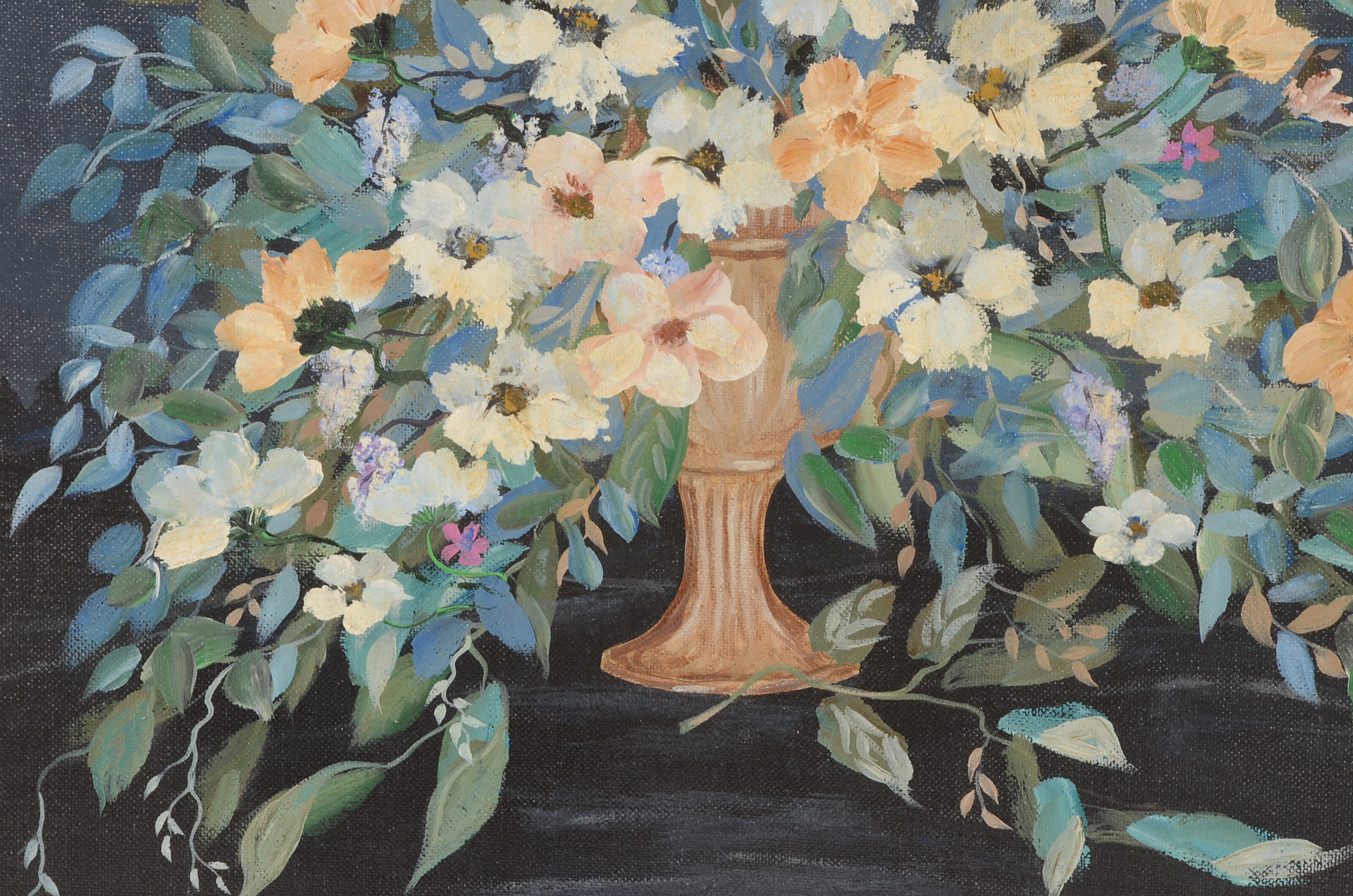 R. L. Walker Original Acrylic Floral Still Life on Canvas Board