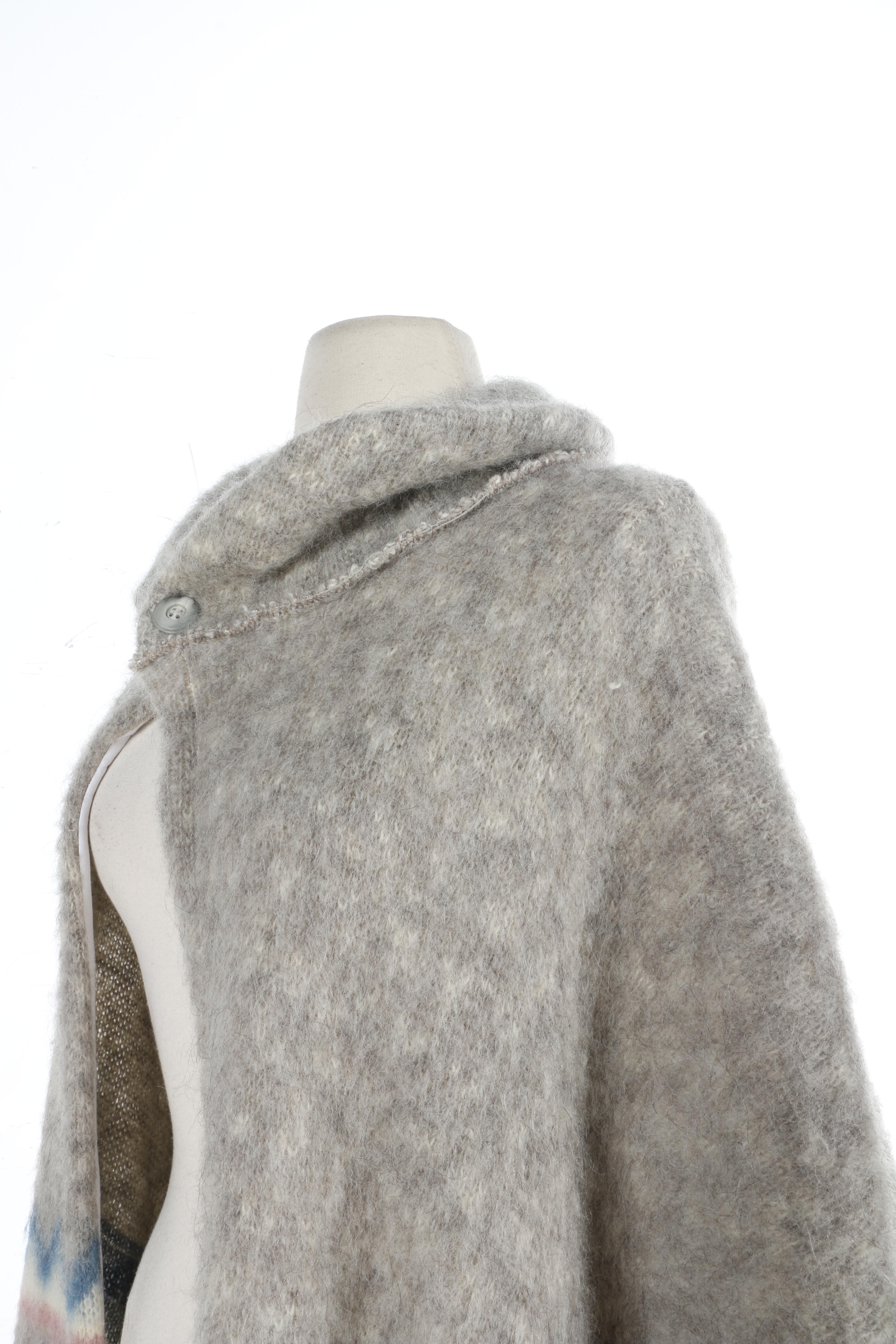 Icelandic Knit Wool Poncho