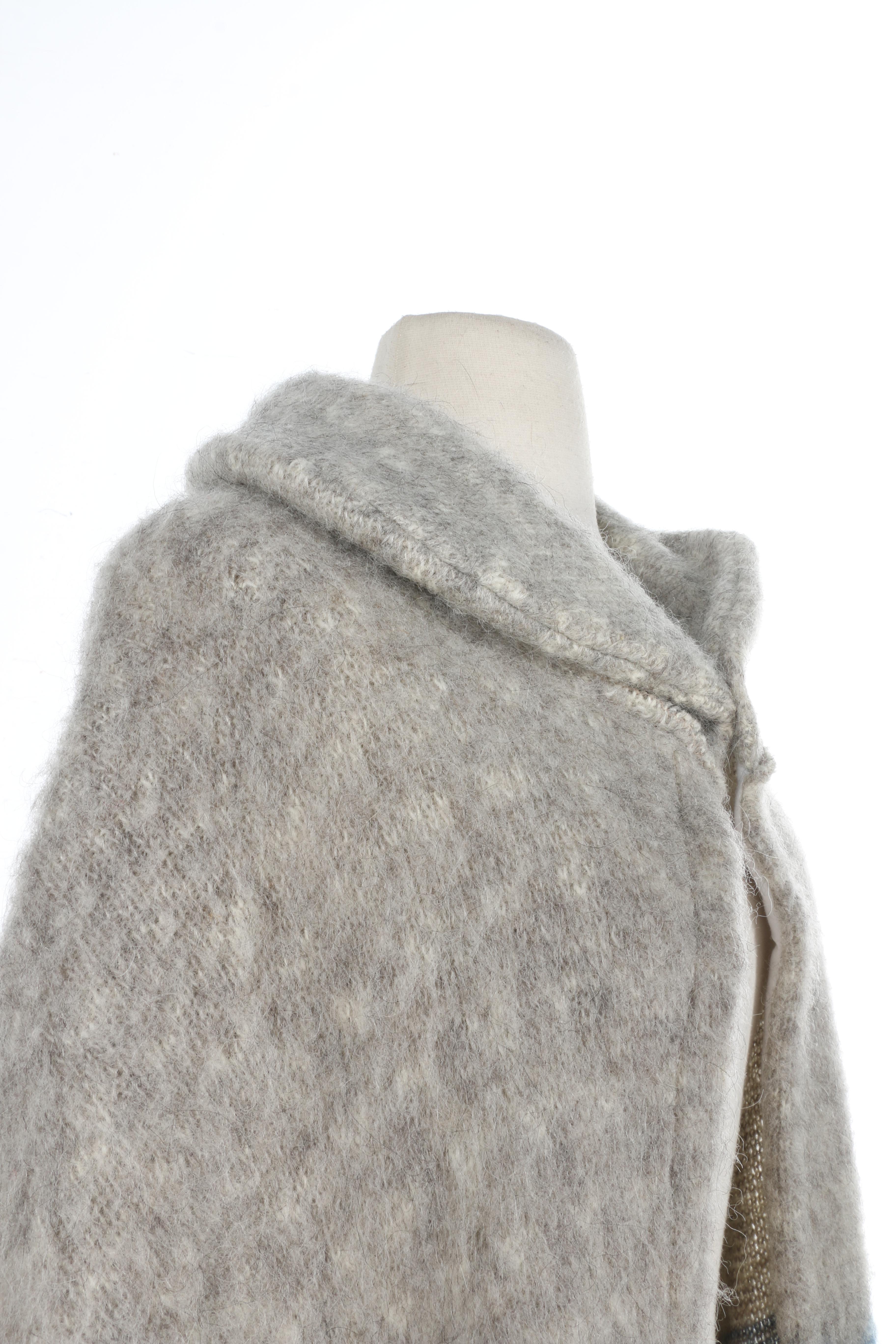 Icelandic Knit Wool Poncho