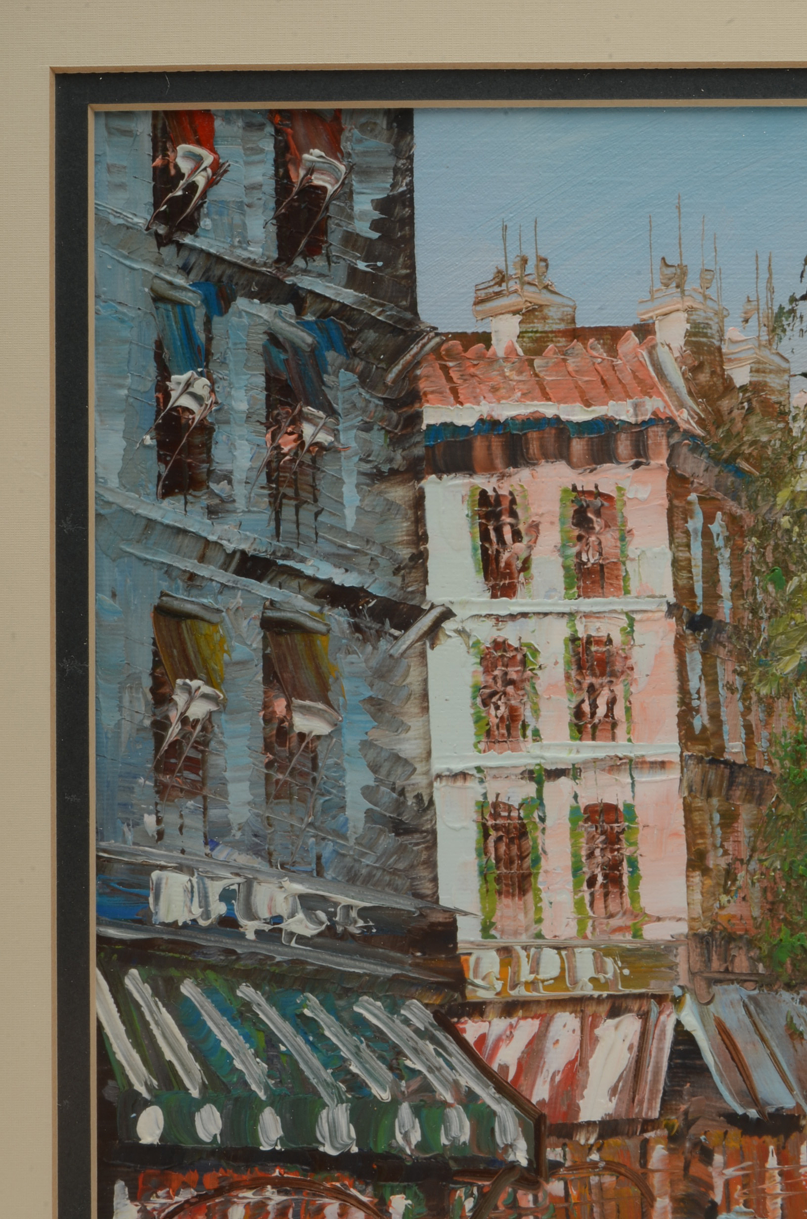 Burnett Original Parisian Street Scene Oil on Canvas Board