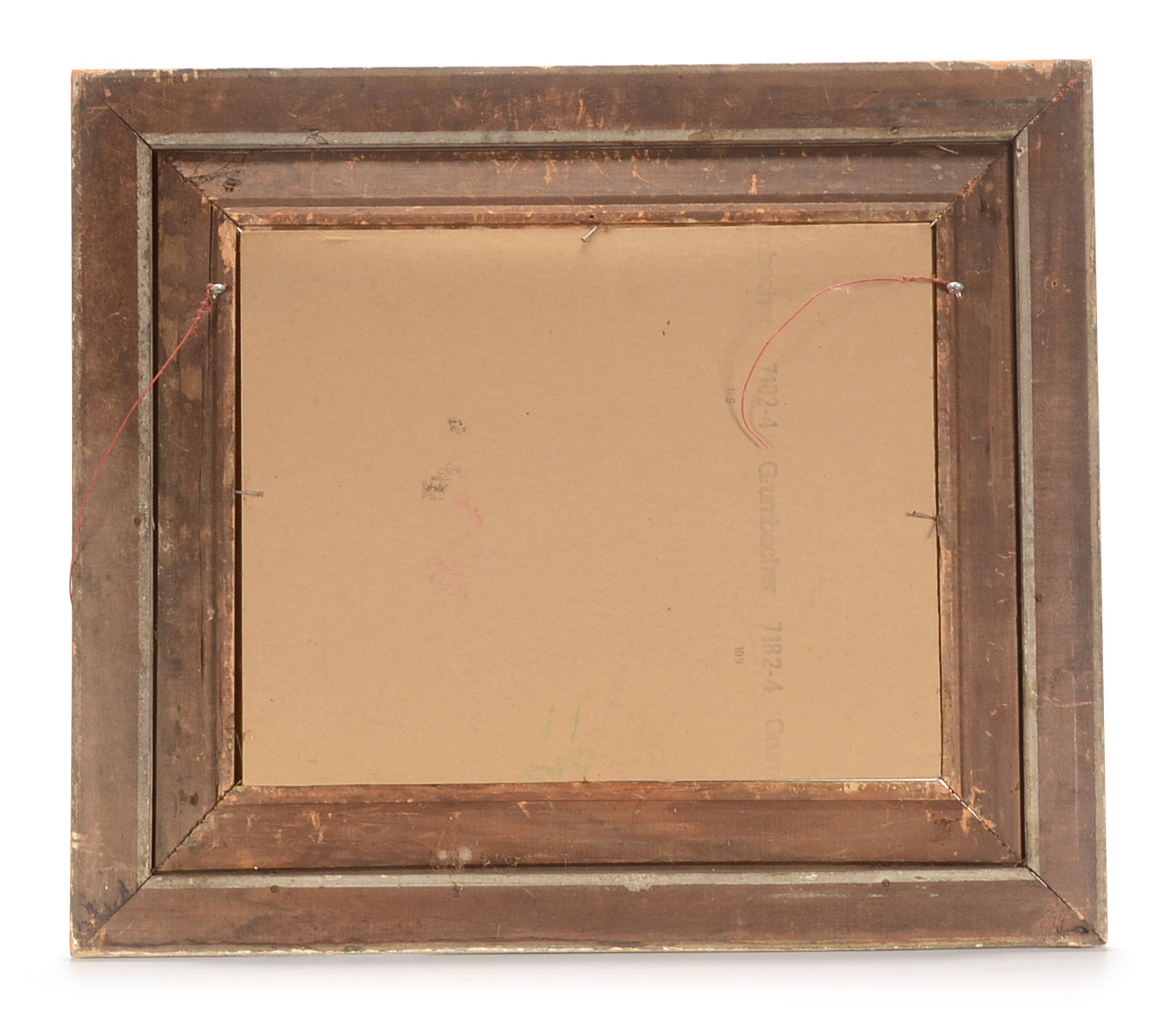 F. J. Dendyer Original Watercolor in Antique Gold Tone Wood Frame with Cast Molding