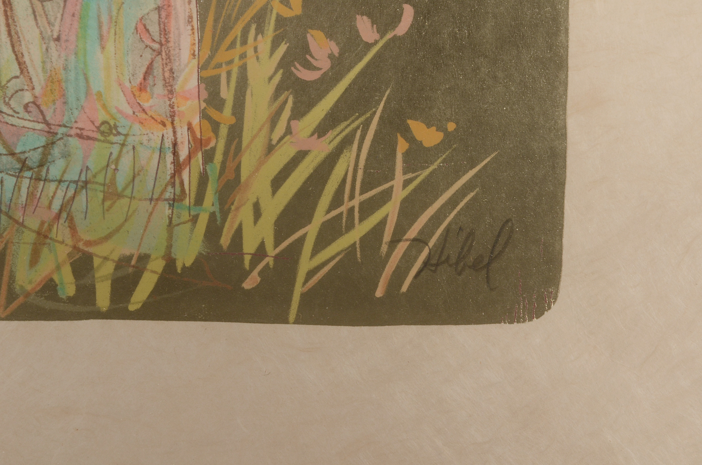 Edna Hibel Signed Limited Edition Hand-Pulled Color Lithograph with Gold Leaf "Tamiko"