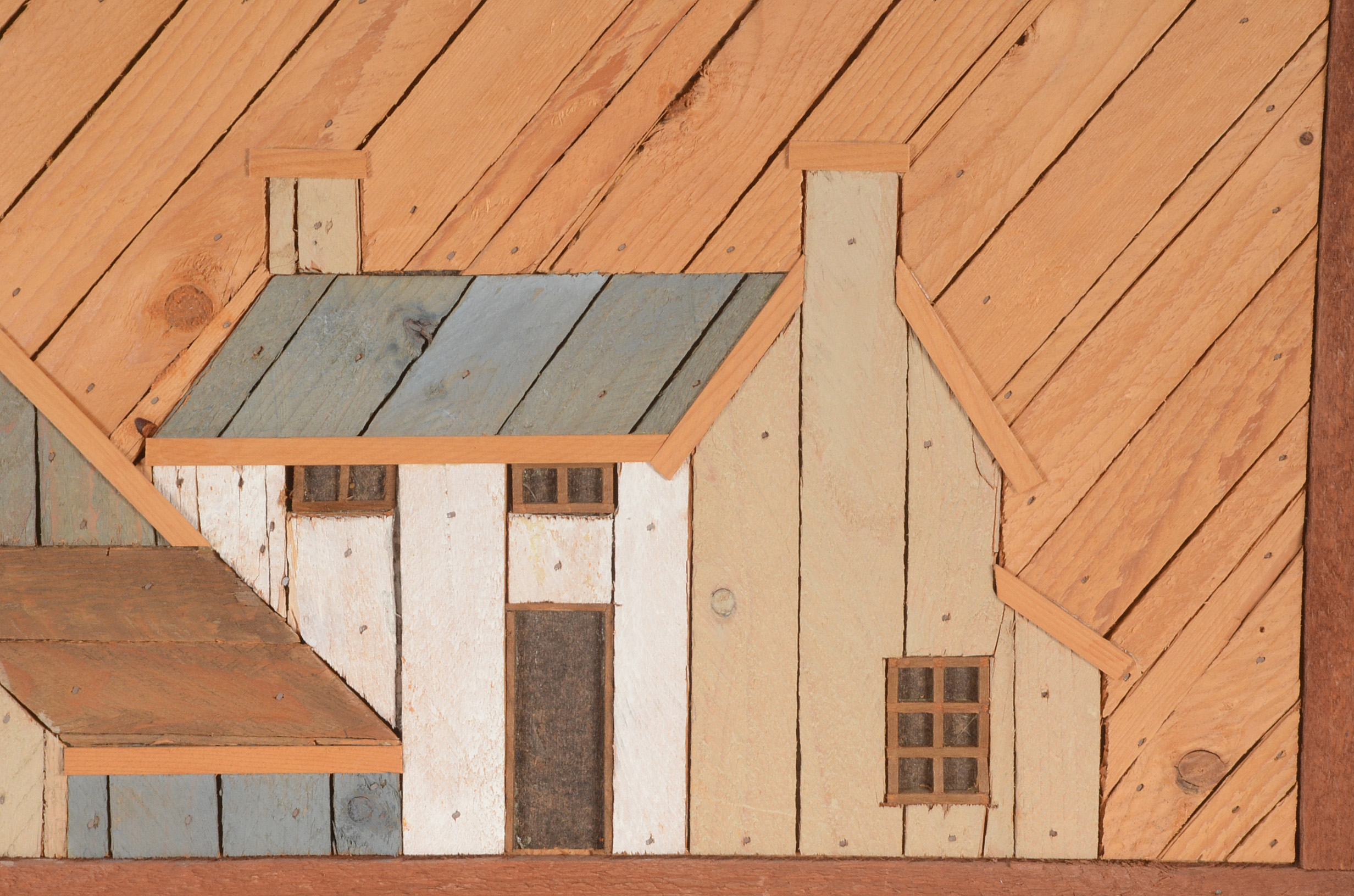 Theodore de Groot Original Salvaged Wood Lath Art Wall Panel