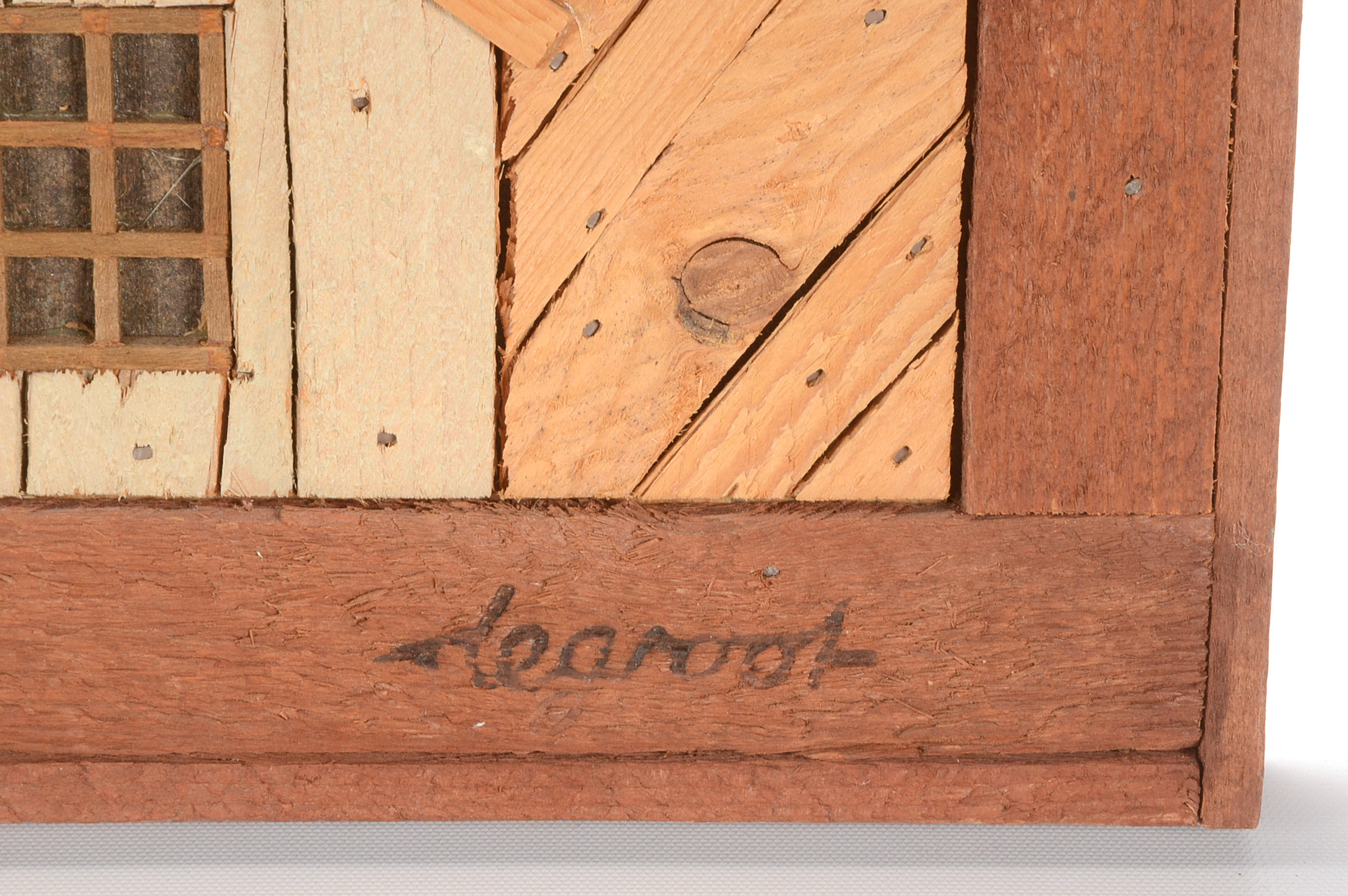 Theodore de Groot Original Salvaged Wood Lath Art Wall Panel