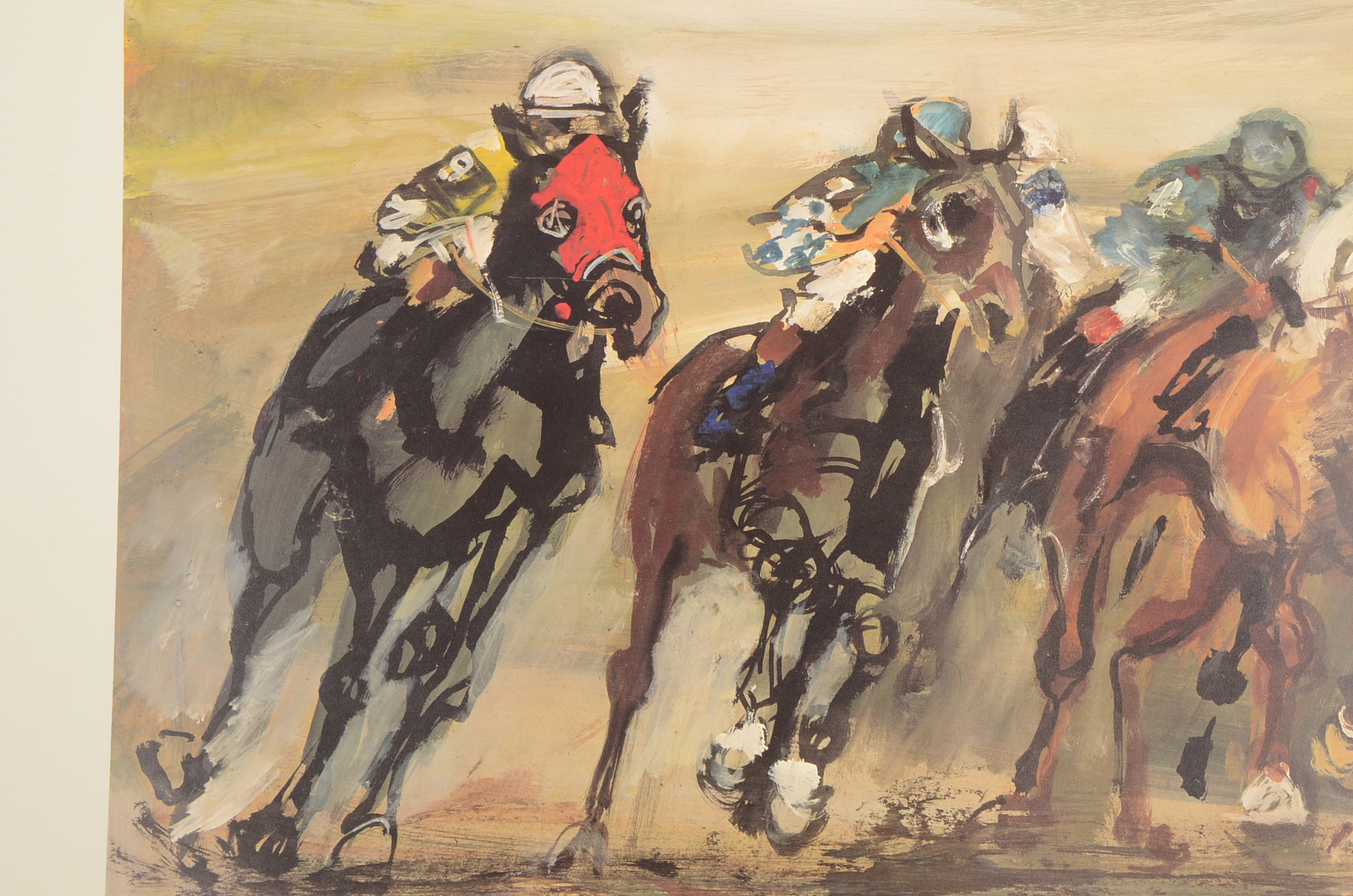 Jack Cooley Signed Offset Lithograph "Club House Turn"