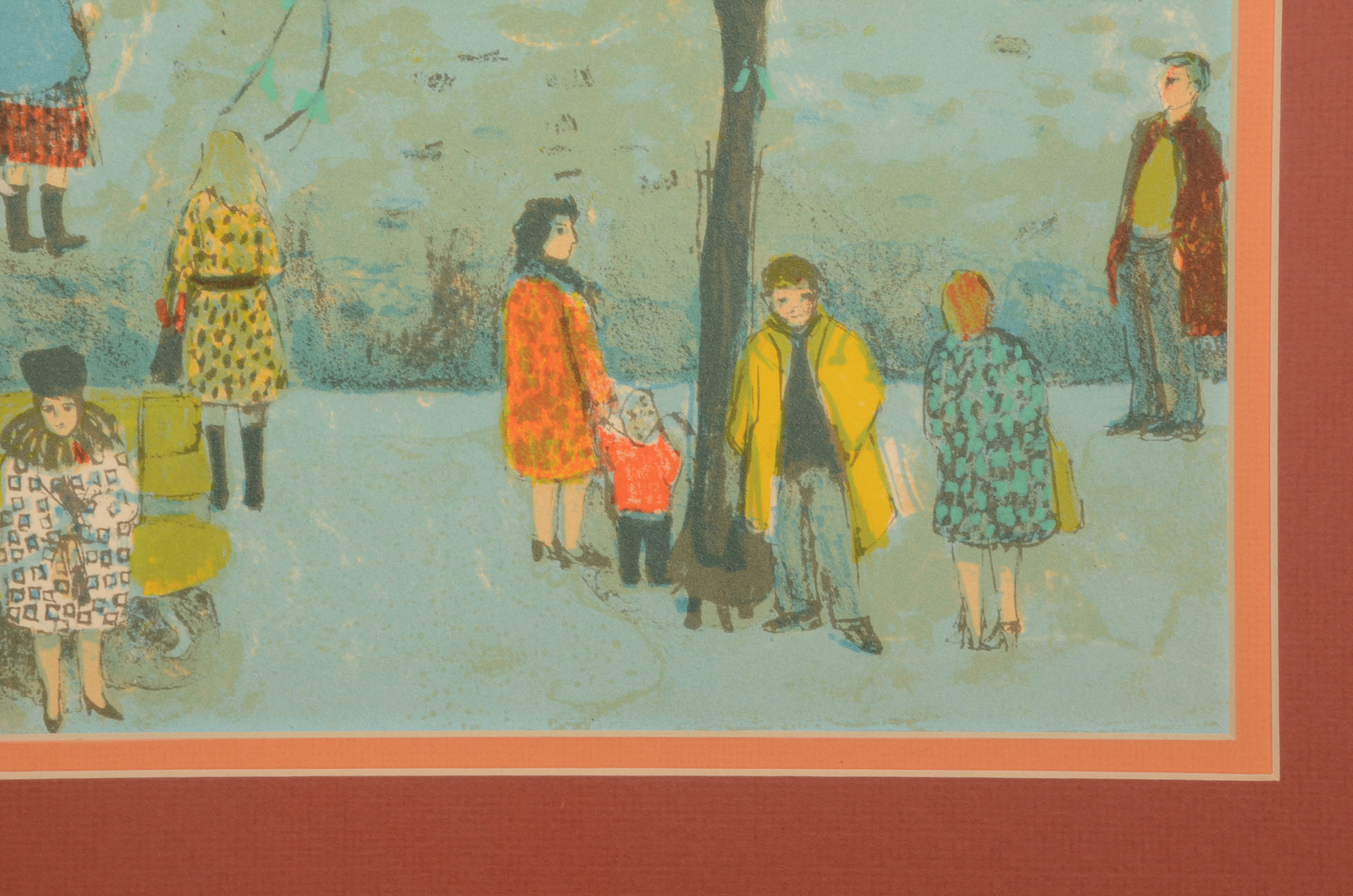 Nathalie Chabrier Hand-Pulled Lithograph "Paris Scene"