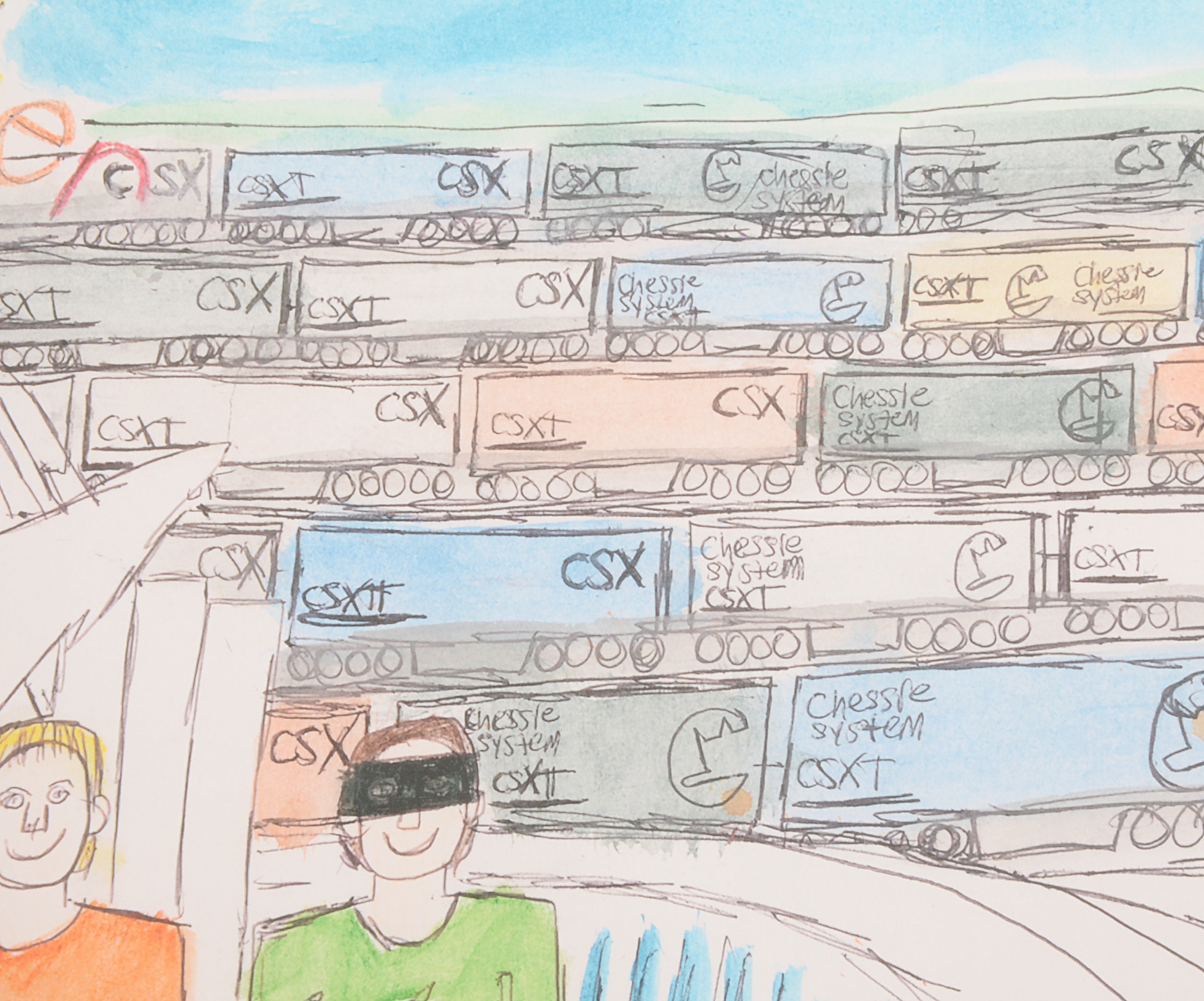 Courttney Cooper Signed Limited Edition Giclée "Superfriends Hall of Justice/Union Terminal"