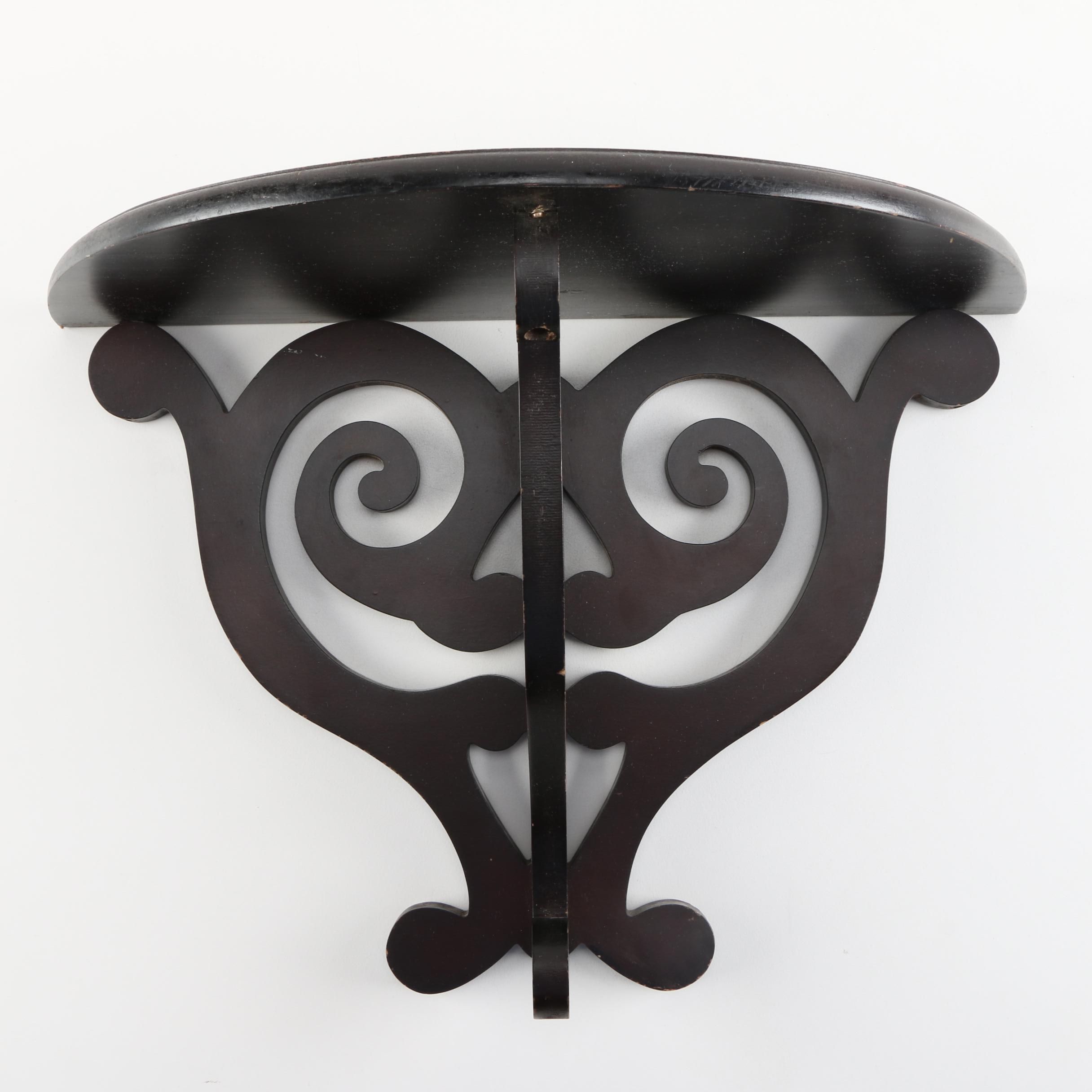 Ornate Wooden Accent Shelf