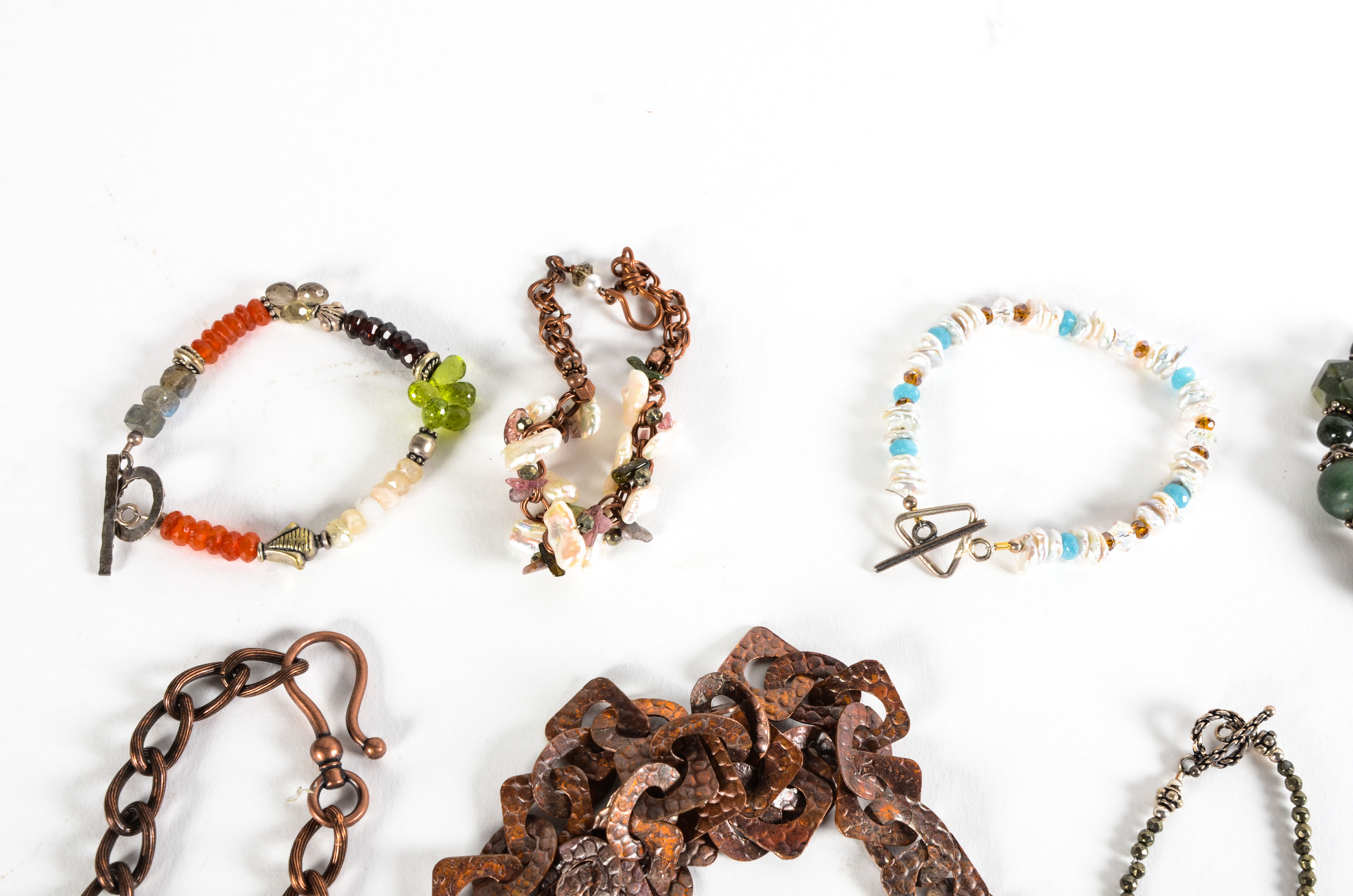 Variety of Beaded and Metal Costume Jewelry