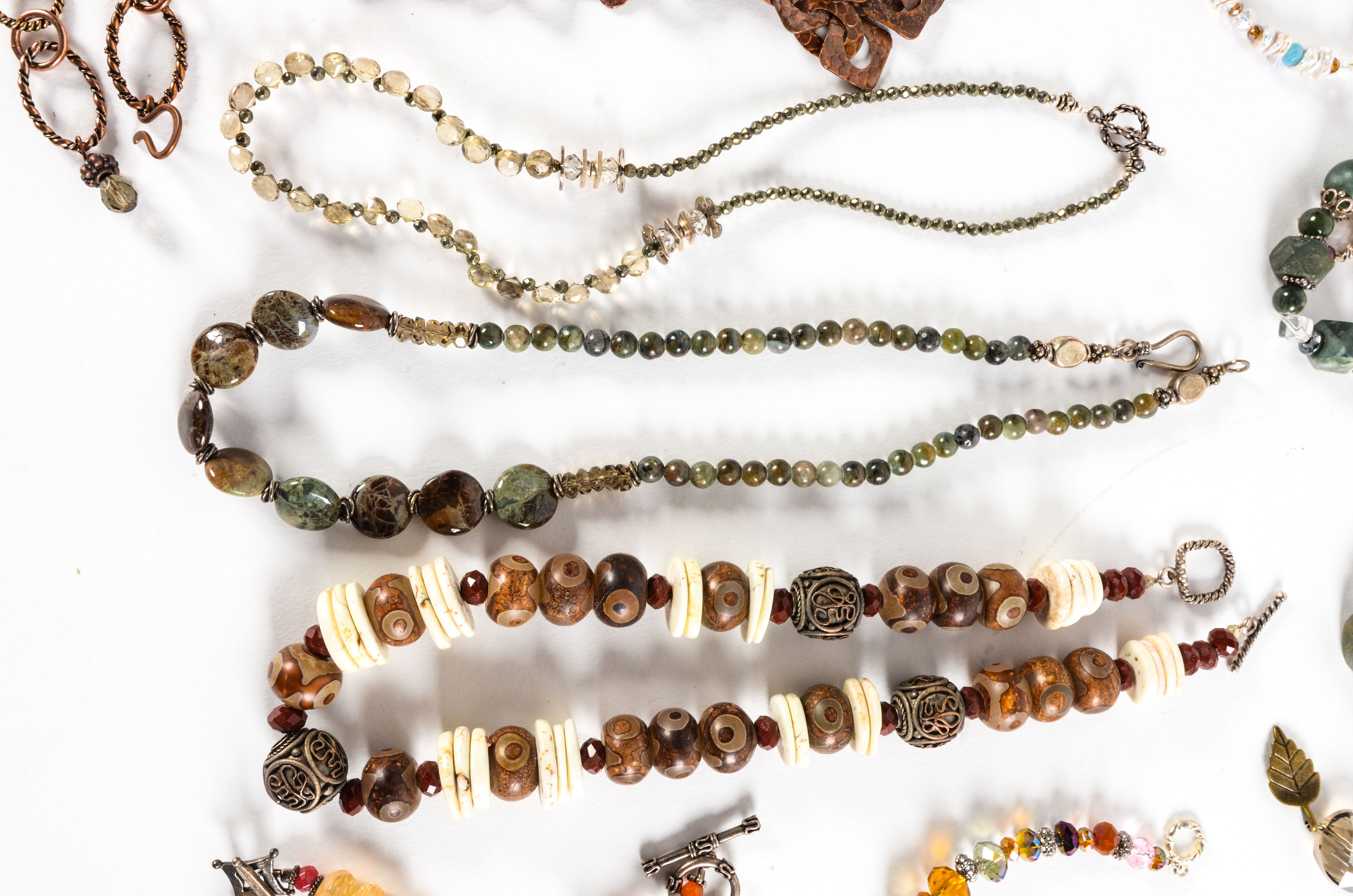 Variety of Beaded and Metal Costume Jewelry