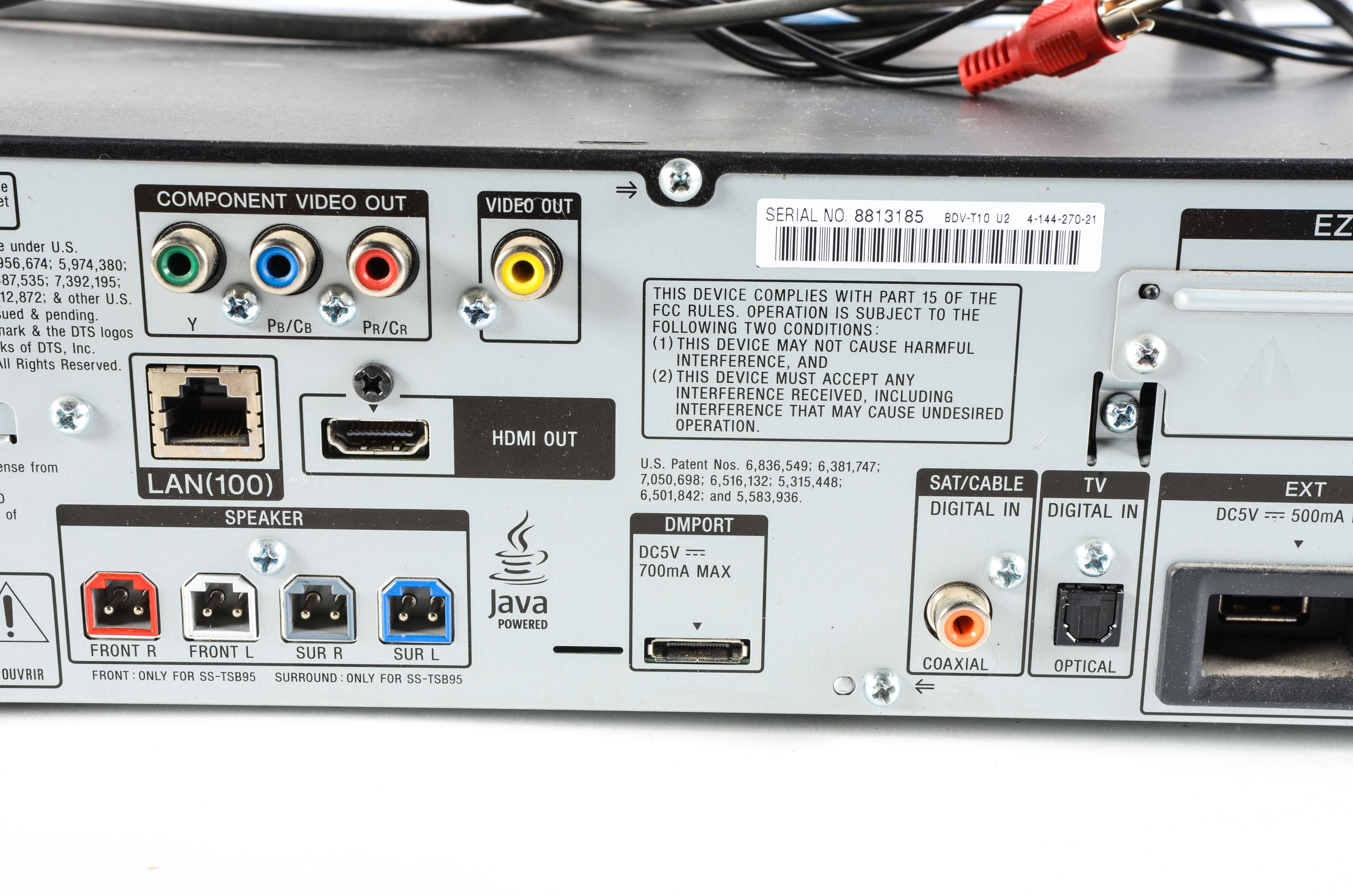 Sony Blu-ray Player and Surround Speakers
