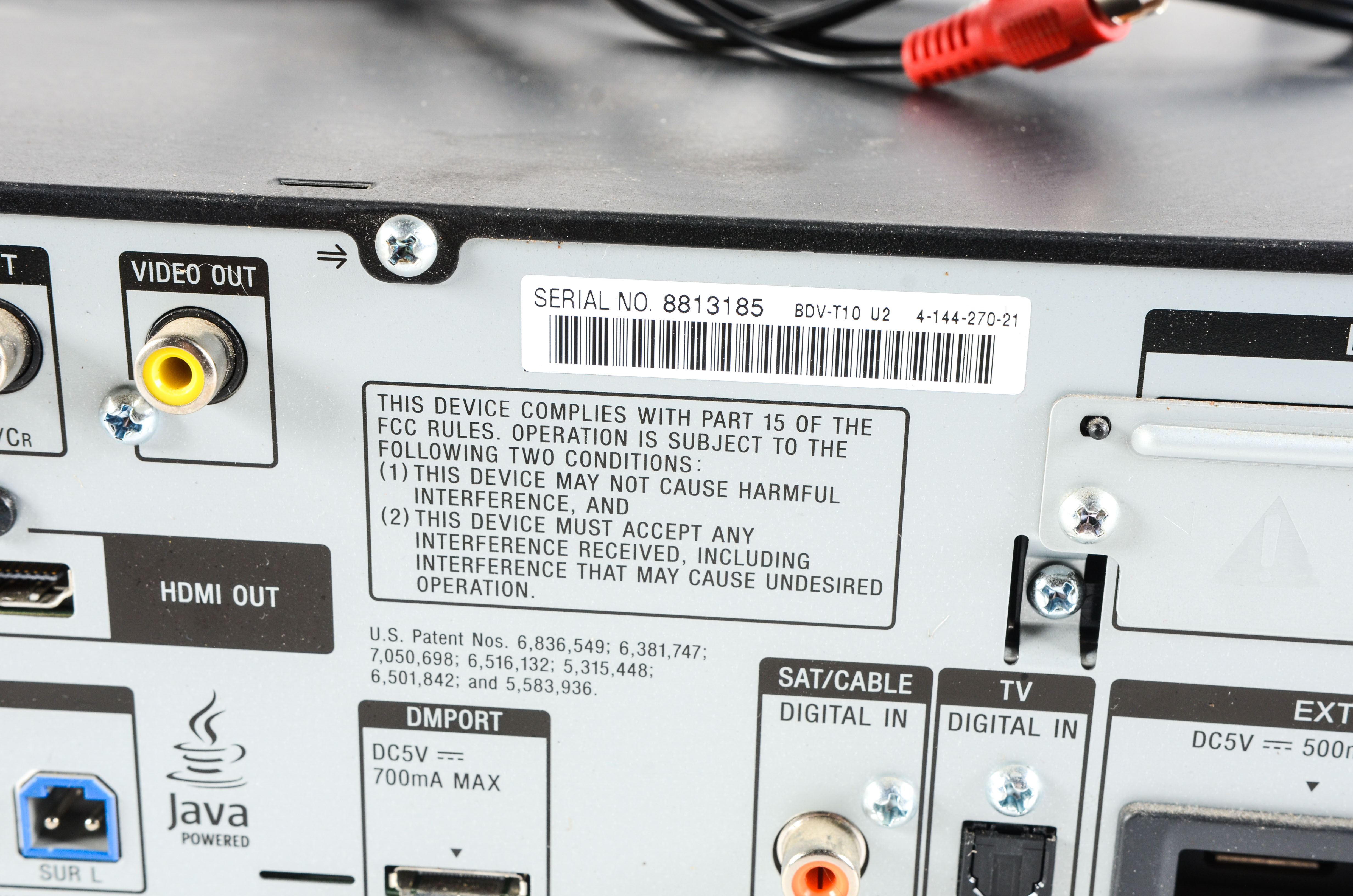 Sony Blu-ray Player and Surround Speakers