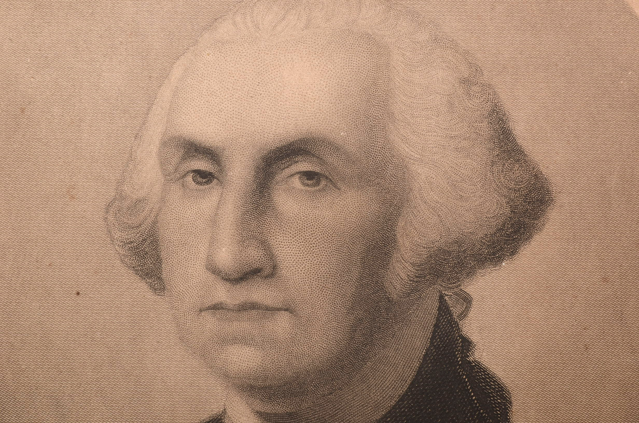 Antique Steel-Plate Engraving of George Washington