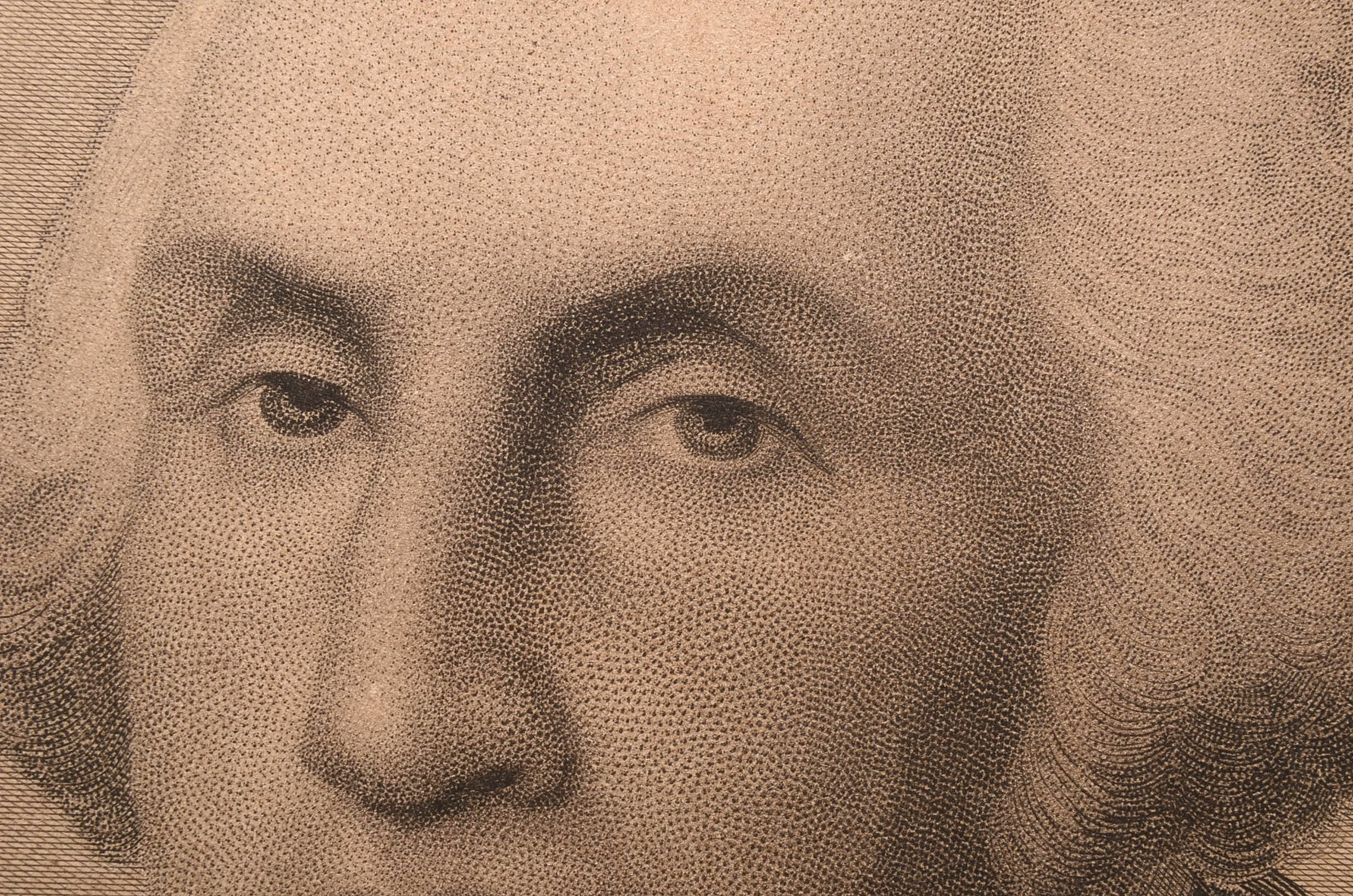 Antique Steel-Plate Engraving of George Washington