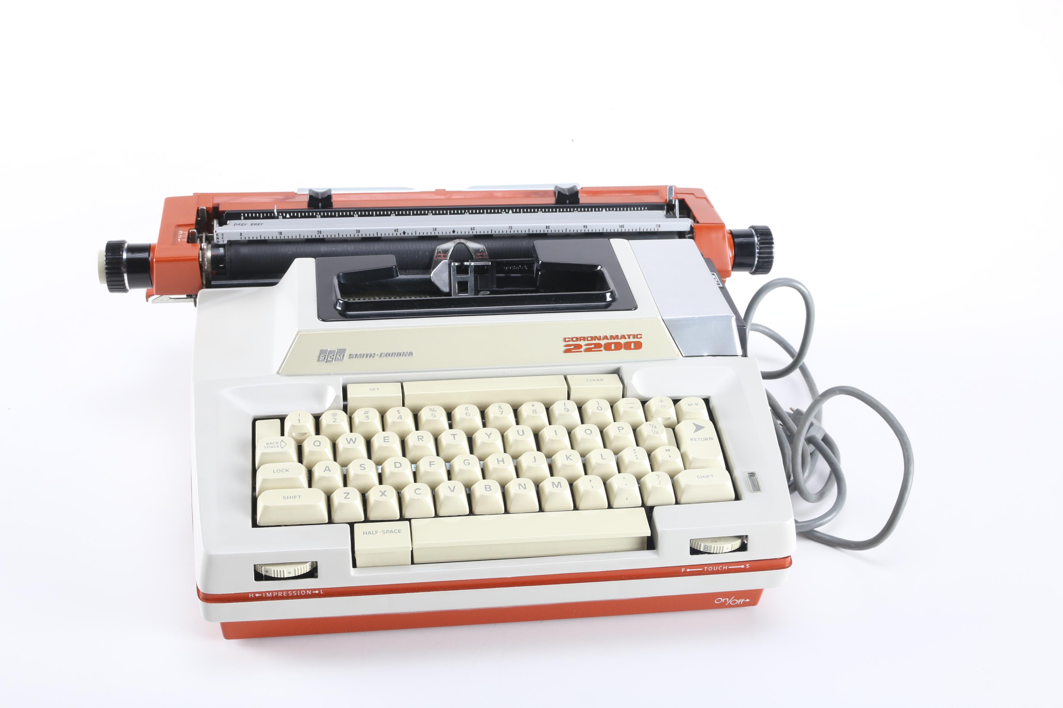Smith-Corona Coronamatic 2200 Electric Typewriter and Ribbons