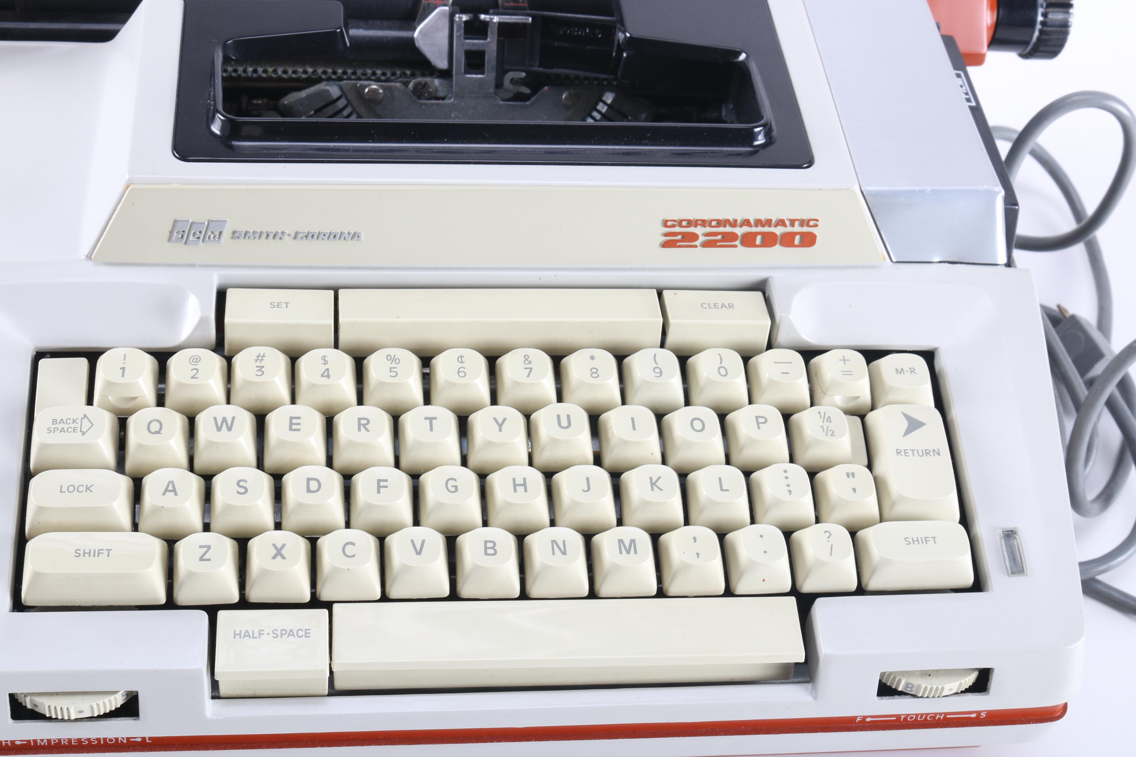Smith-Corona Coronamatic 2200 Electric Typewriter and Ribbons