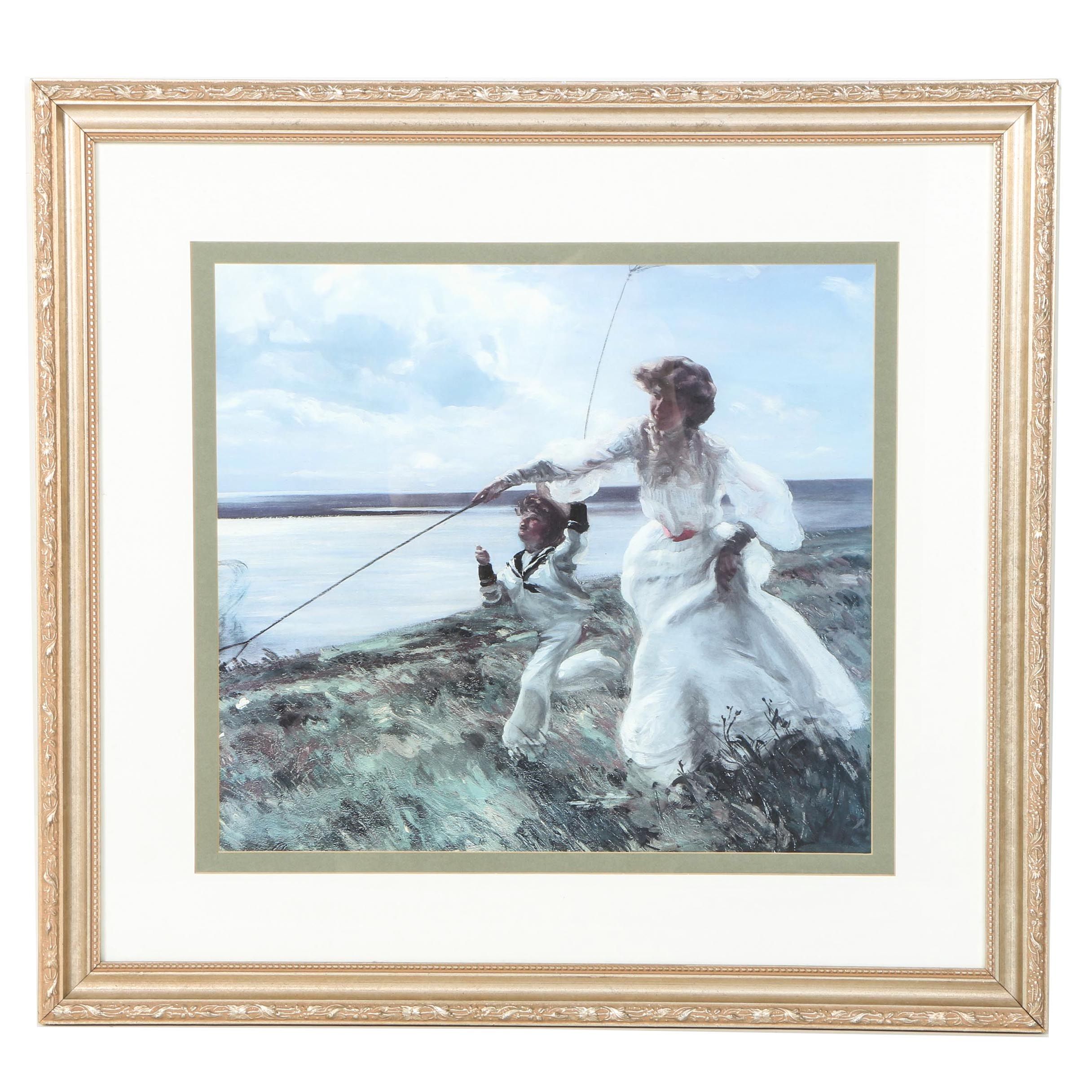 Offset Lithograph After Charles Sims' "Butterflies"