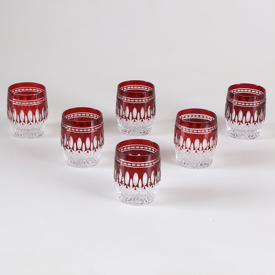 Set of Waterford Crystal "Clarendon" Double Old Fashion Tumblers