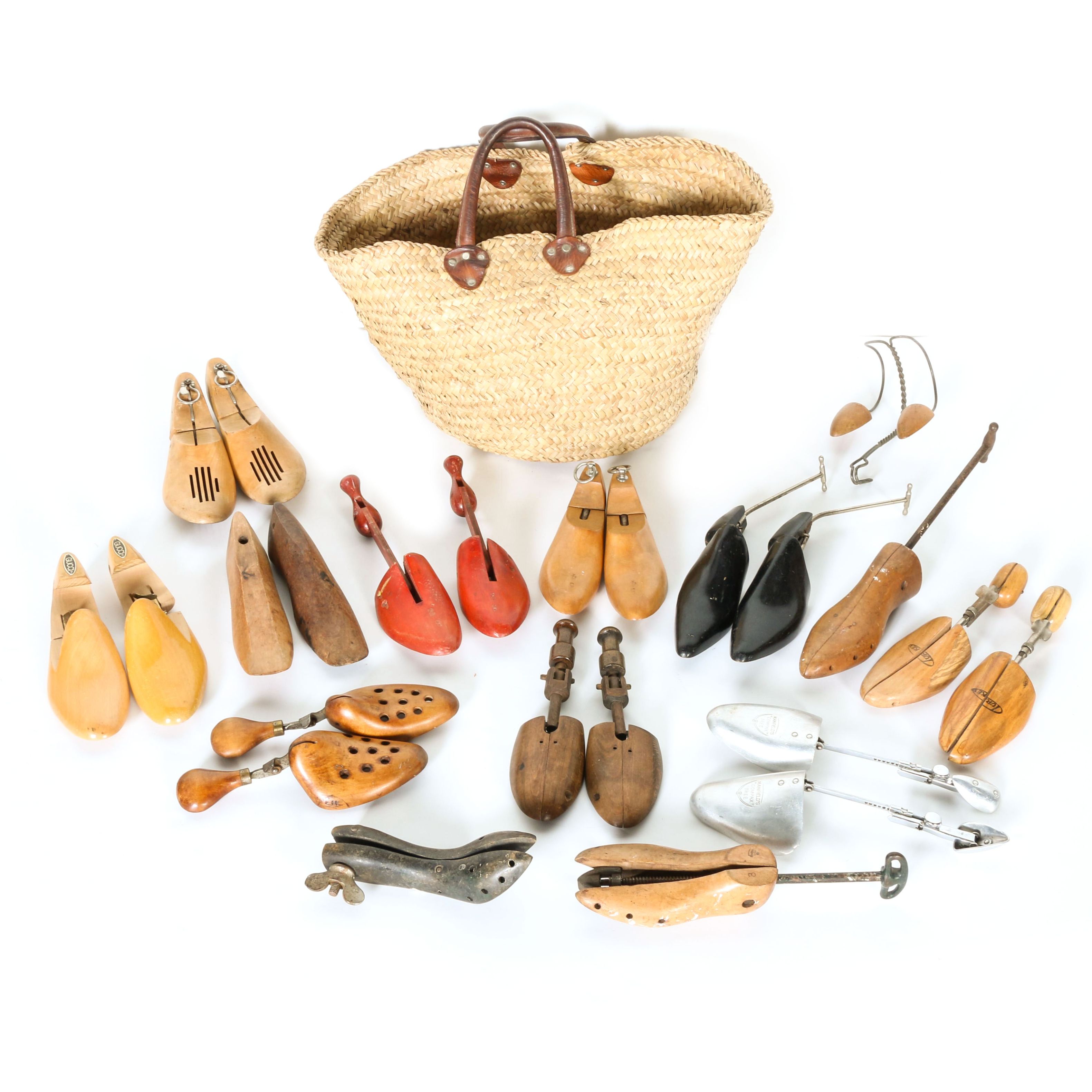 Woven Tote With Shoe Forms and Stretchers Including Gucci