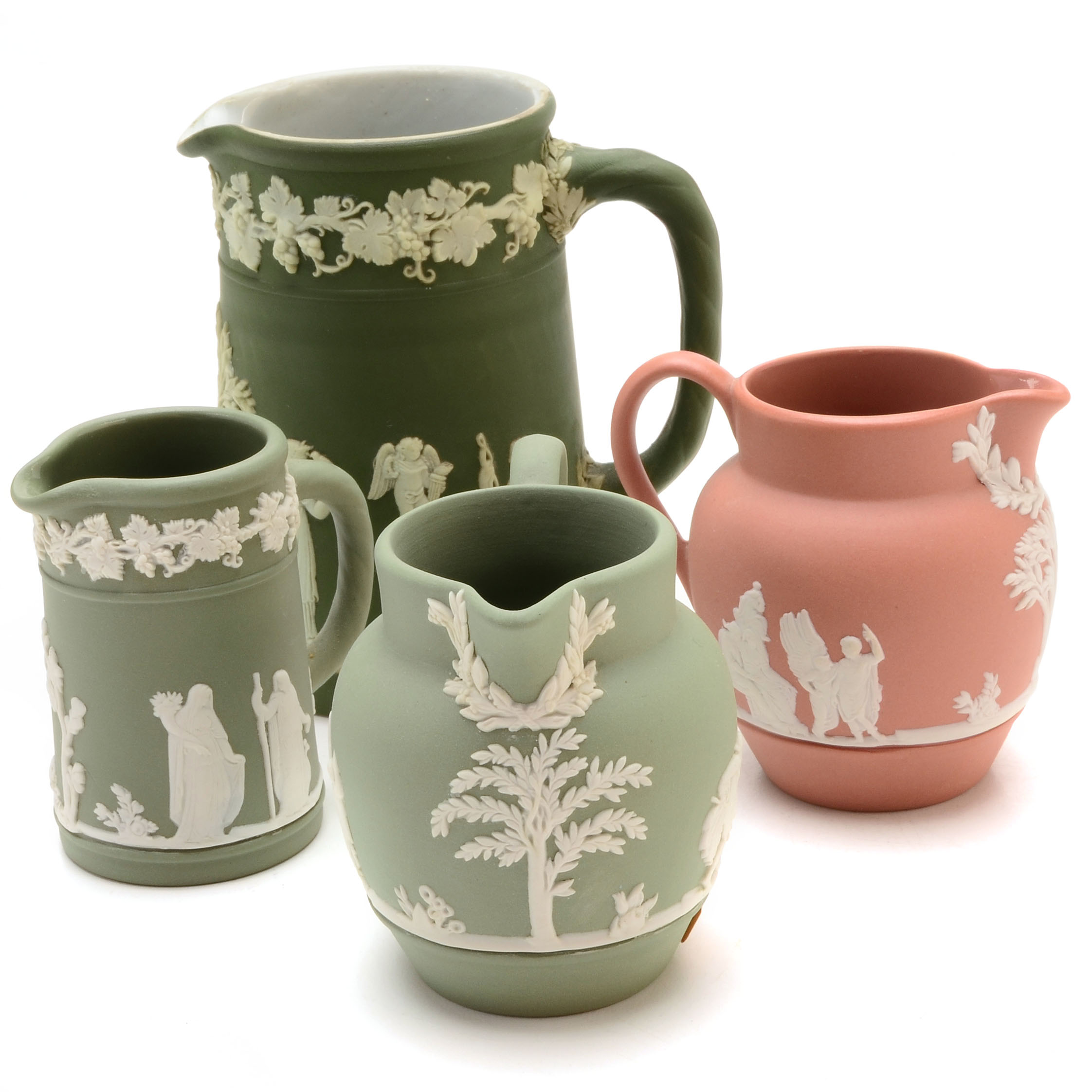 Collection of Vintage Wedgwood Jasperware Creamers and Jugs