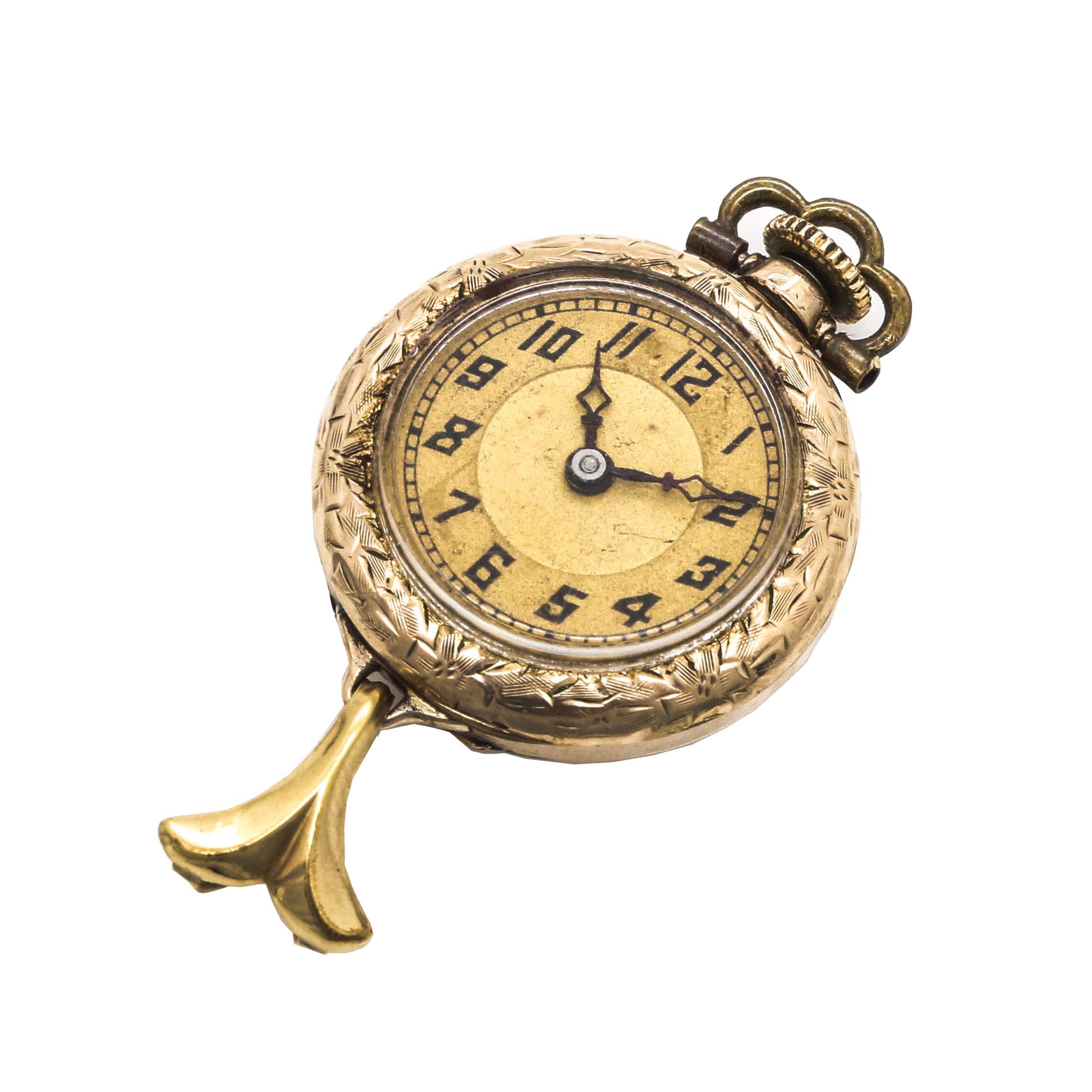 Wadsworth Gold Tone Convertible Pocket Watch
