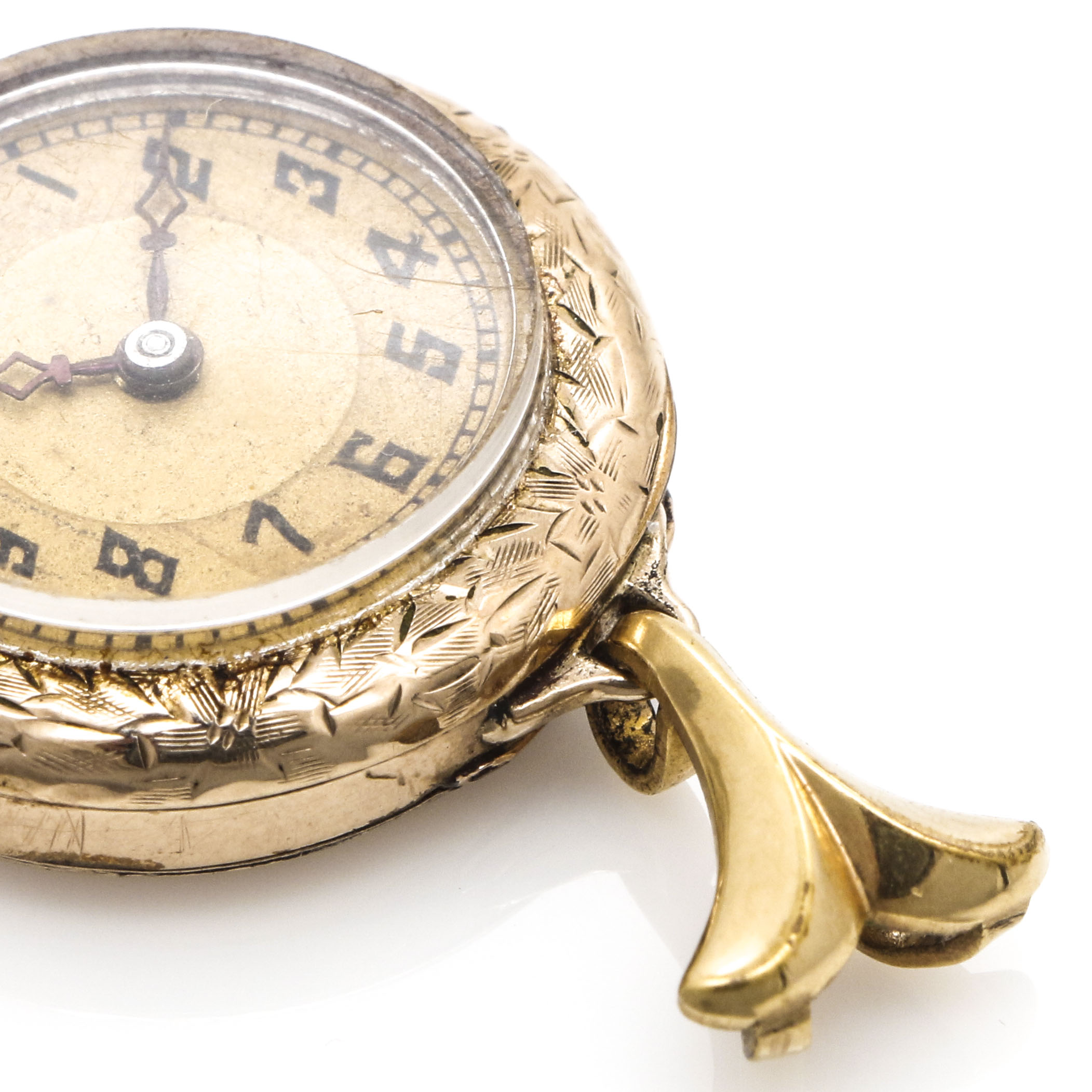 Wadsworth Gold Tone Convertible Pocket Watch