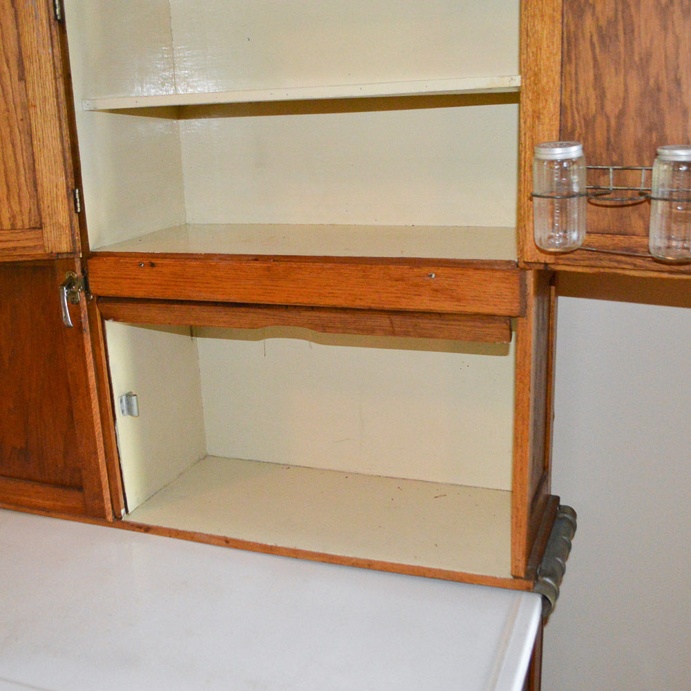 Vintage Oak Hoosier Cabinet by Boone